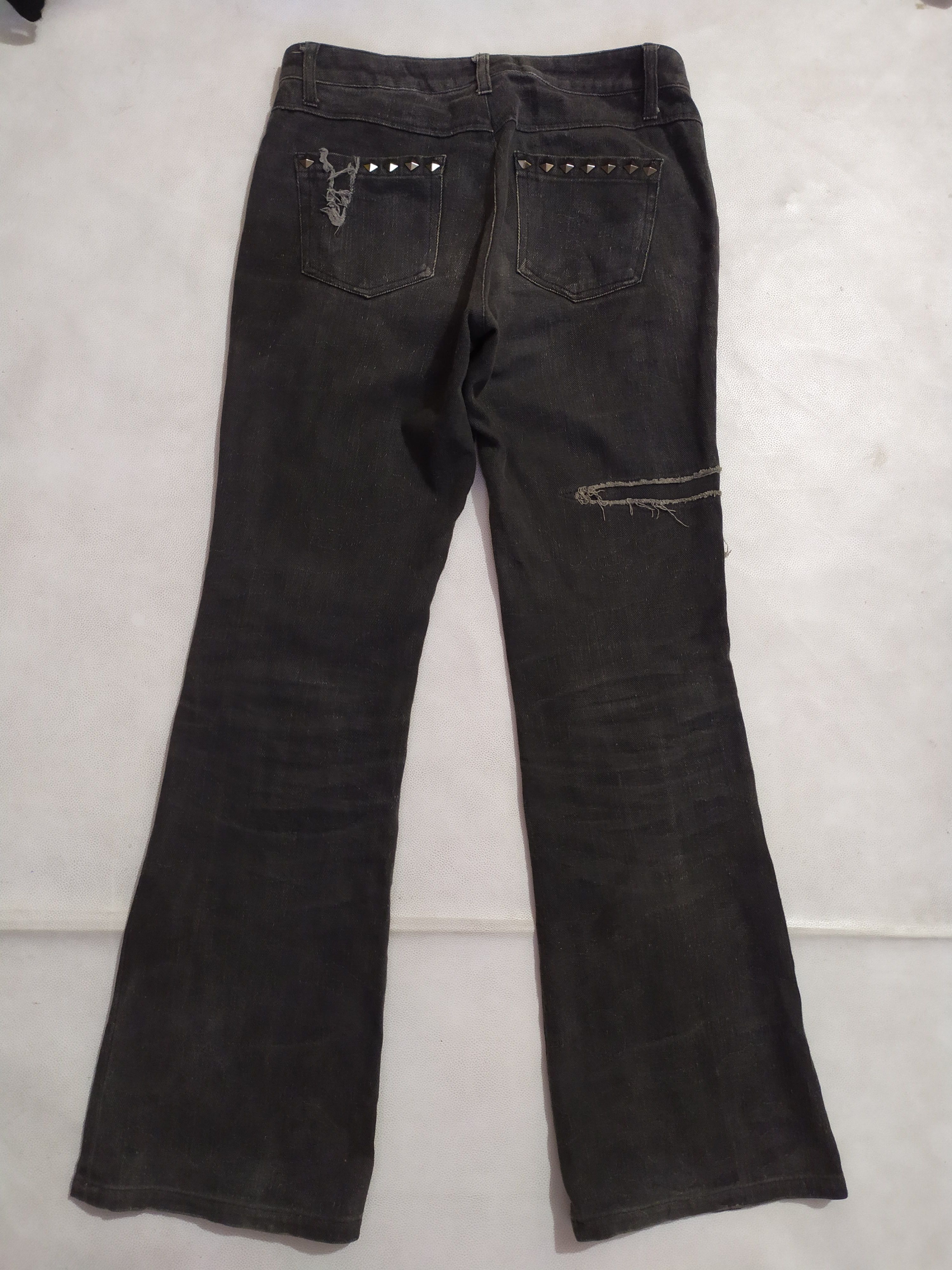 Japanese Brand 🔥Japanese BPN Distressed Patchwork flare Pants Size US 29 - 6 Thumbnail