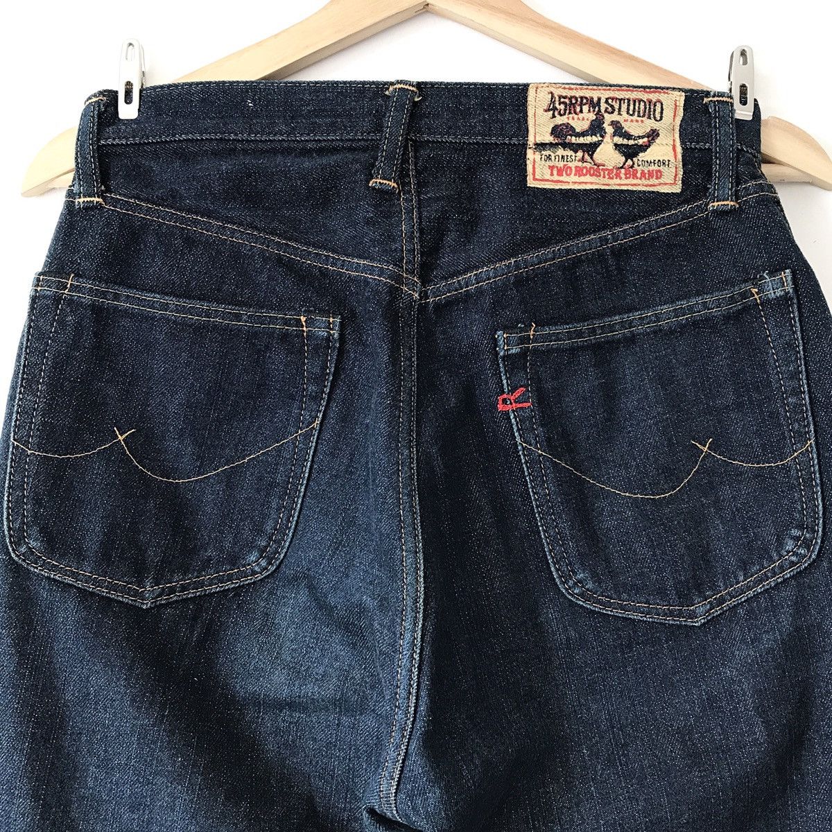 45rpm × Japanese Brand Authentic 45rpm Japan Two Rooster Indigo Classic Cut Denim Size US 31 - 1 Thumbnail