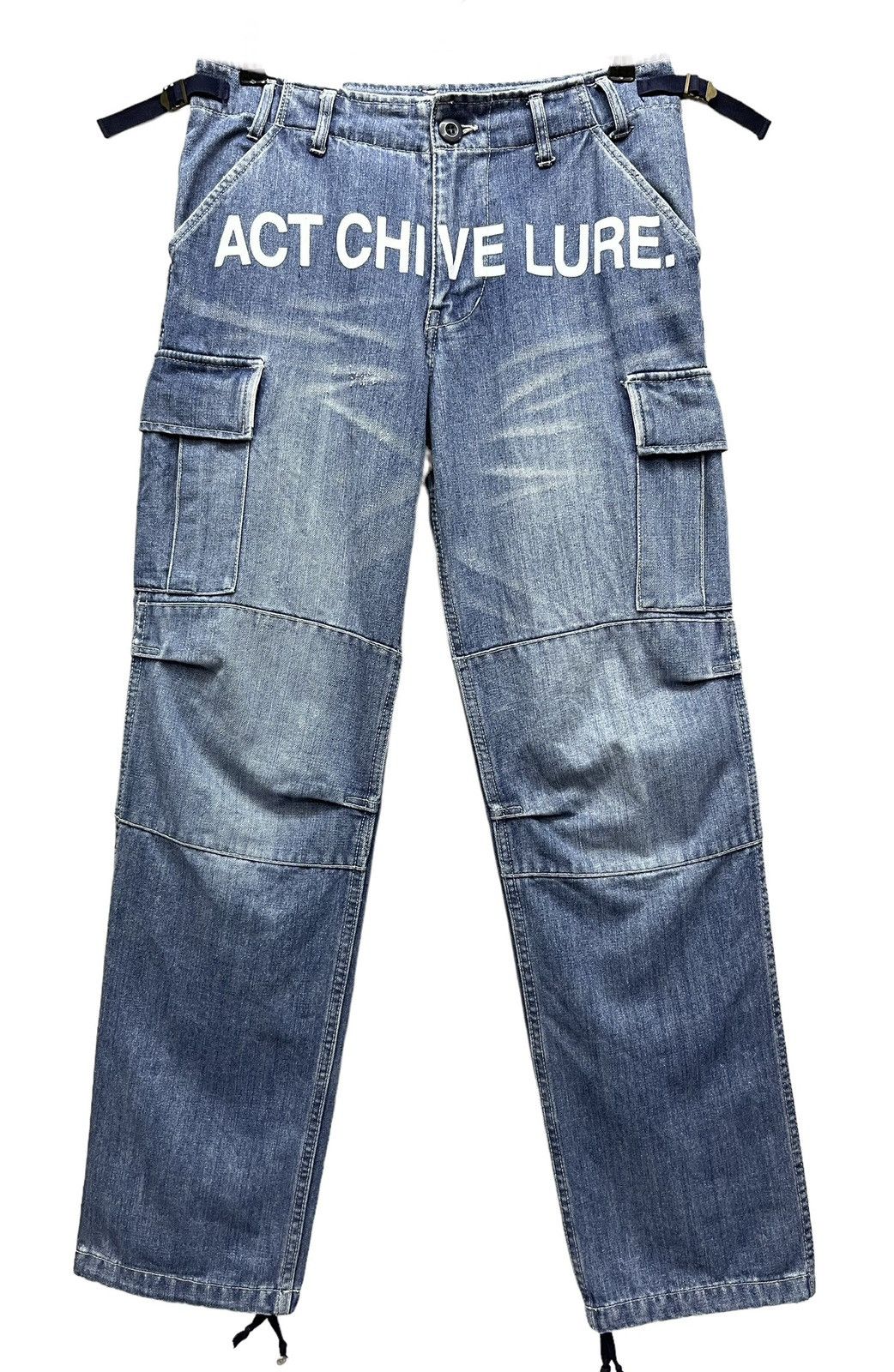 Art Comes First 💥DOPE🔥ACT CHIVE LURE. BY REDARK Double Knee Cargo Denim Size US 29 - 2 Thumbnail
