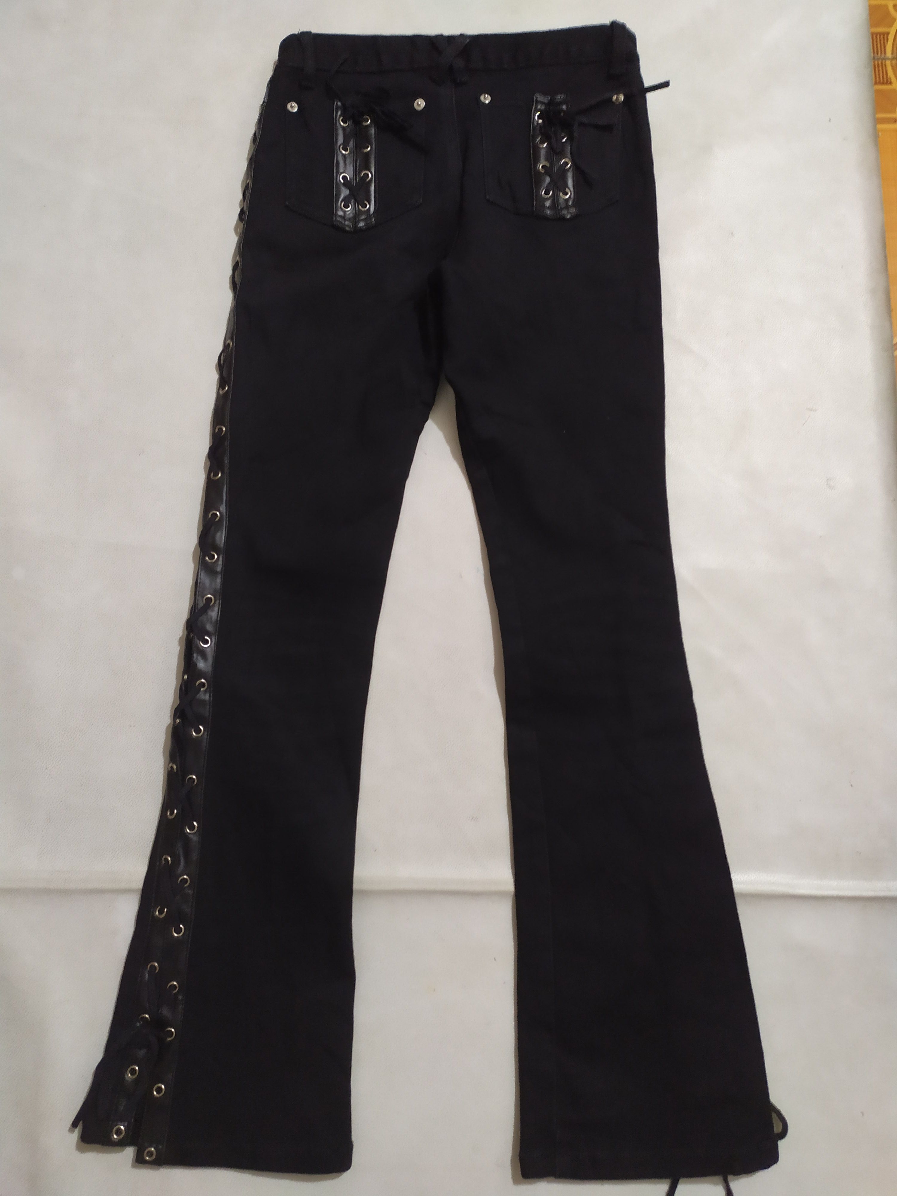 Japanese Brand 🔥CRYX SPS Bondage Side Laces Flare Pants Size US 27 - 3 Thumbnail