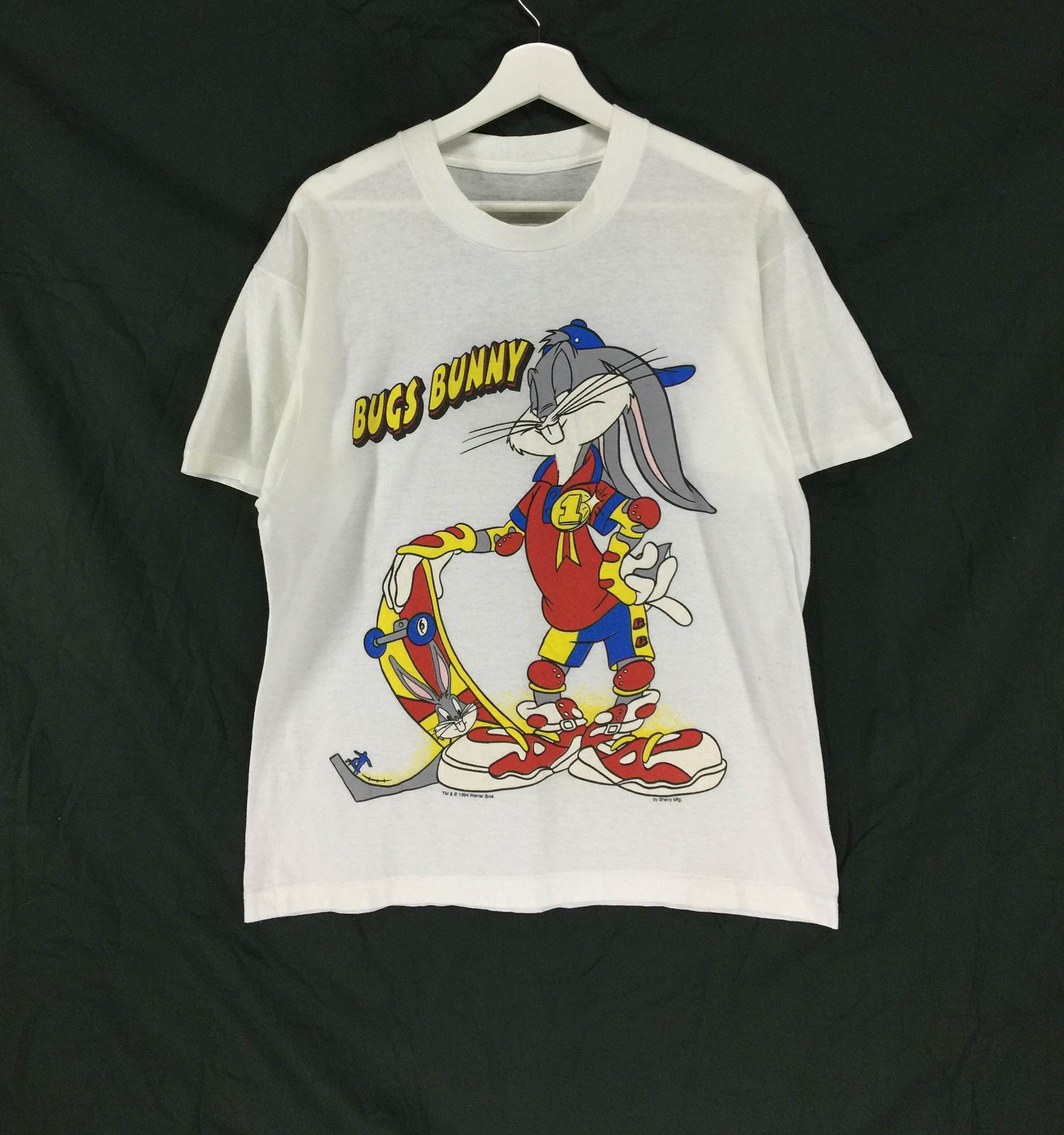 Santa Cruz Skateboards × Vintage × Warner Bros Bugs bunny skate vintage 80s paperthin tshirt Size US M / EU 48-50 / 2 - 1 Thumbnail