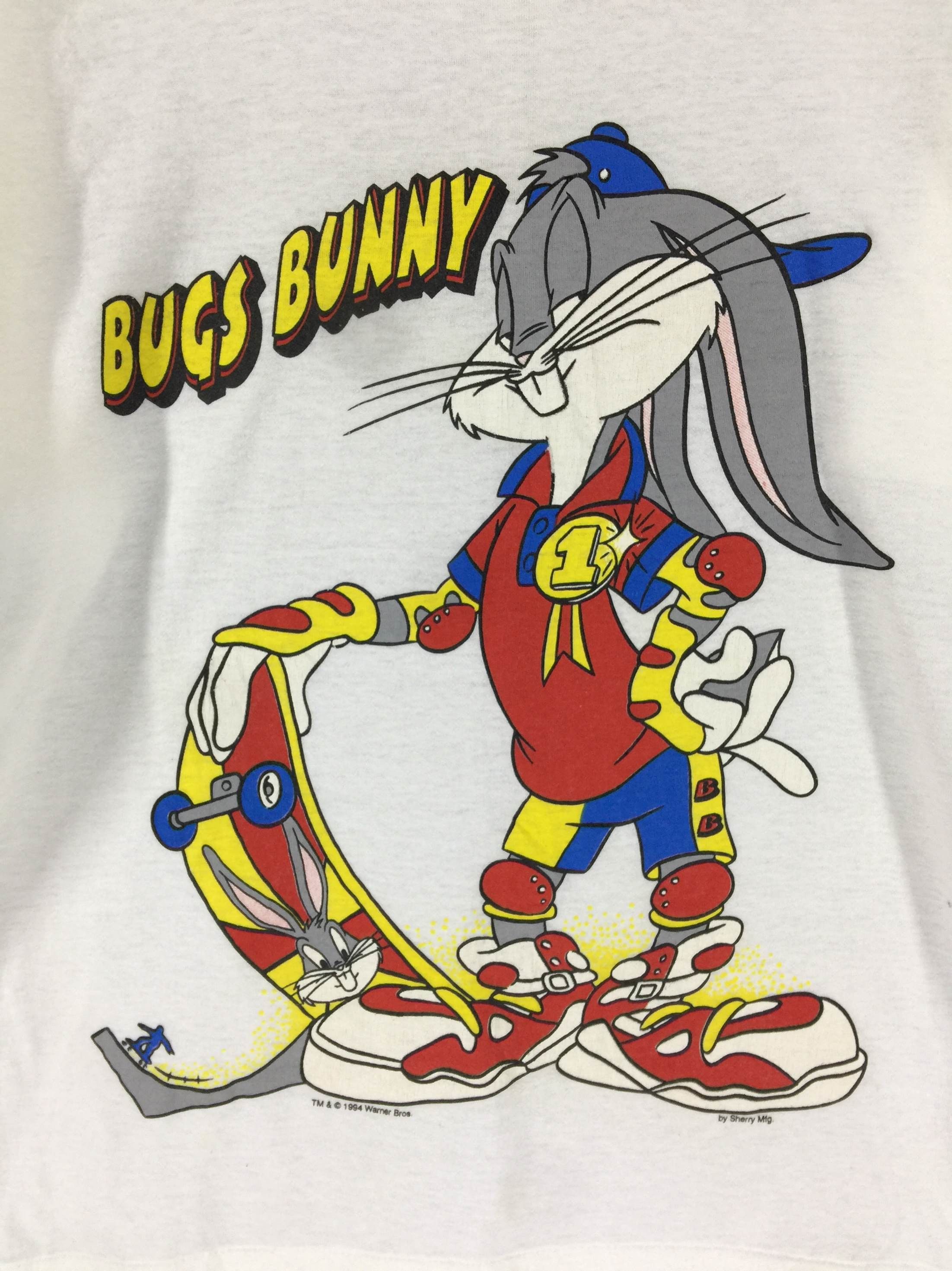 Santa Cruz Skateboards × Vintage × Warner Bros Bugs bunny skate vintage 80s paperthin tshirt Size US M / EU 48-50 / 2 - 3 Thumbnail