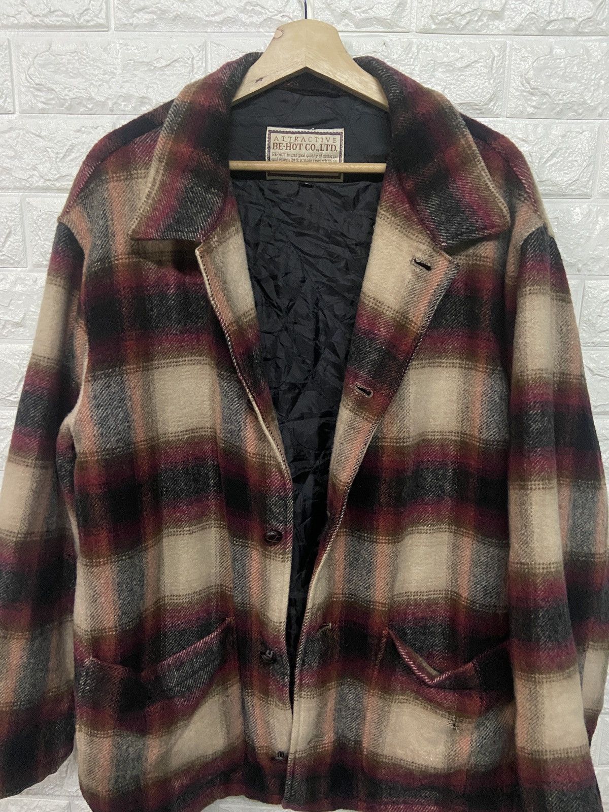 Flannel Vintage Be Hot Button Up Checkered Wool Flannel Jacket Size US L / EU 52-54 / 3 - 3 Thumbnail