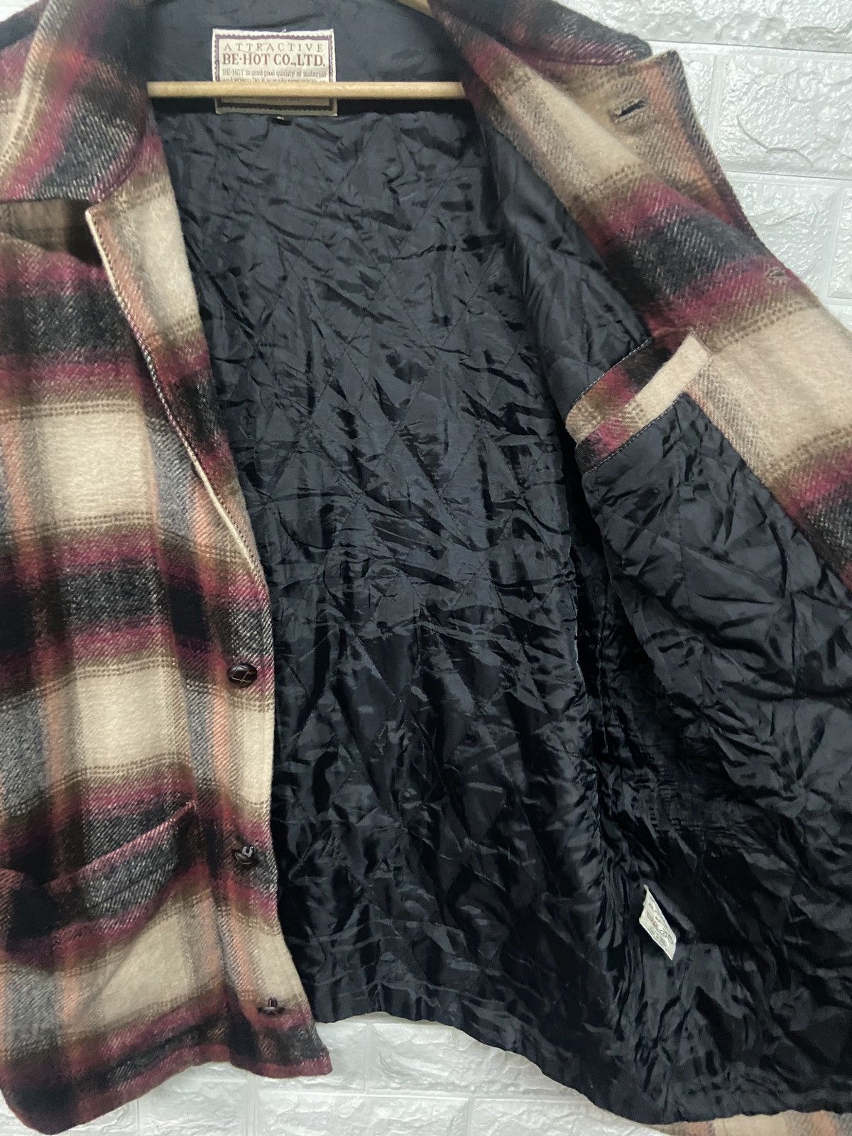 Flannel Vintage Be Hot Button Up Checkered Wool Flannel Jacket Size US L / EU 52-54 / 3 - 7 Thumbnail