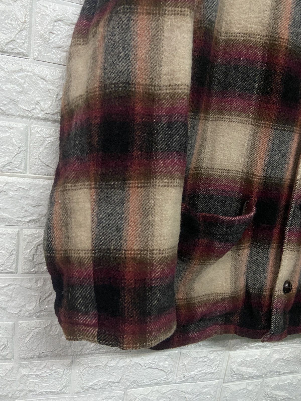 Flannel Vintage Be Hot Button Up Checkered Wool Flannel Jacket Size US L / EU 52-54 / 3 - 5 Thumbnail