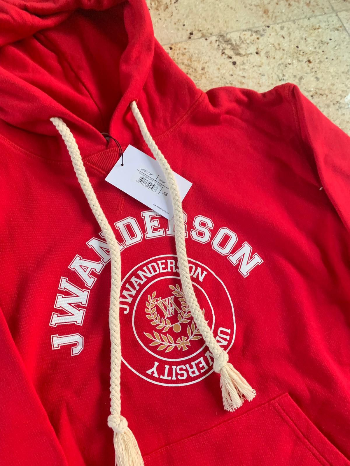 JW Anderson Universite Hoodie in Red Size US XS / EU 42 / 0 - 7 Thumbnail