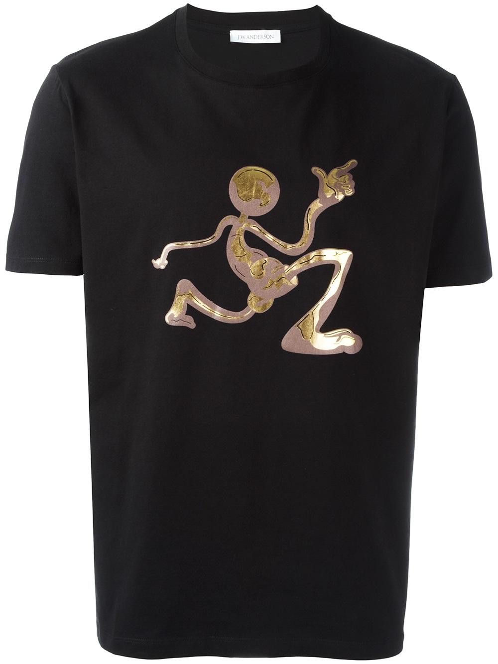 JW Anderson S-M-L Mercury Man Tee in Black Size US M / EU 48-50 / 2 - 1 Thumbnail
