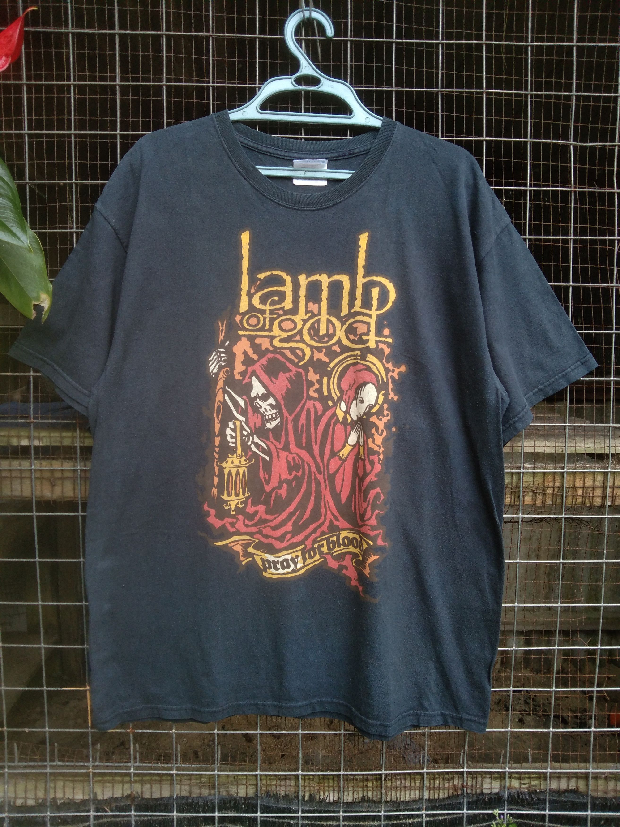Band Tees × Vintage VINTAGE LAMB OF GOD 'PRAY FOR BLOOD' Size US L / EU 52-54 / 3 - 1 Thumbnail