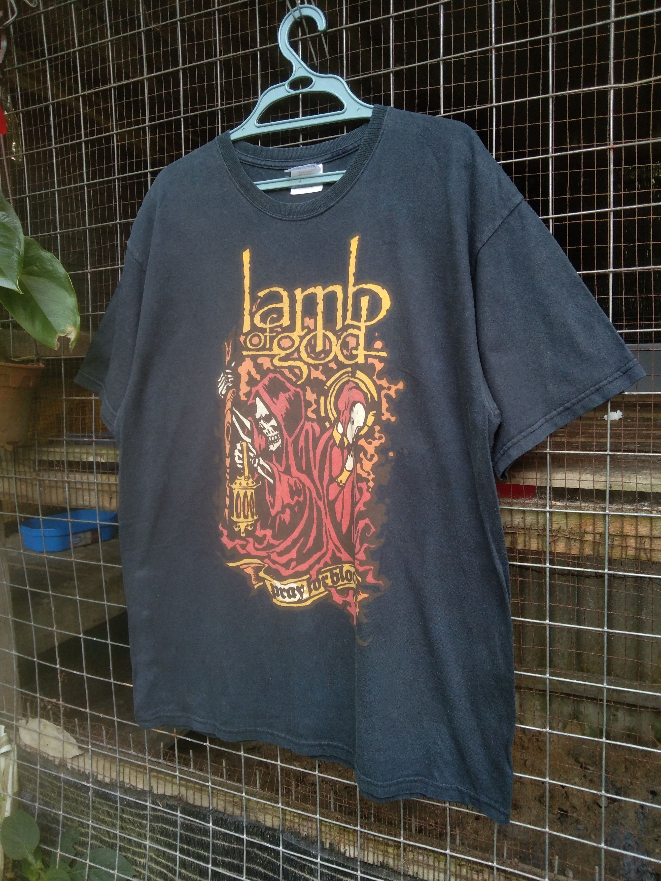 Band Tees × Vintage VINTAGE LAMB OF GOD 'PRAY FOR BLOOD' Size US L / EU 52-54 / 3 - 2 Thumbnail