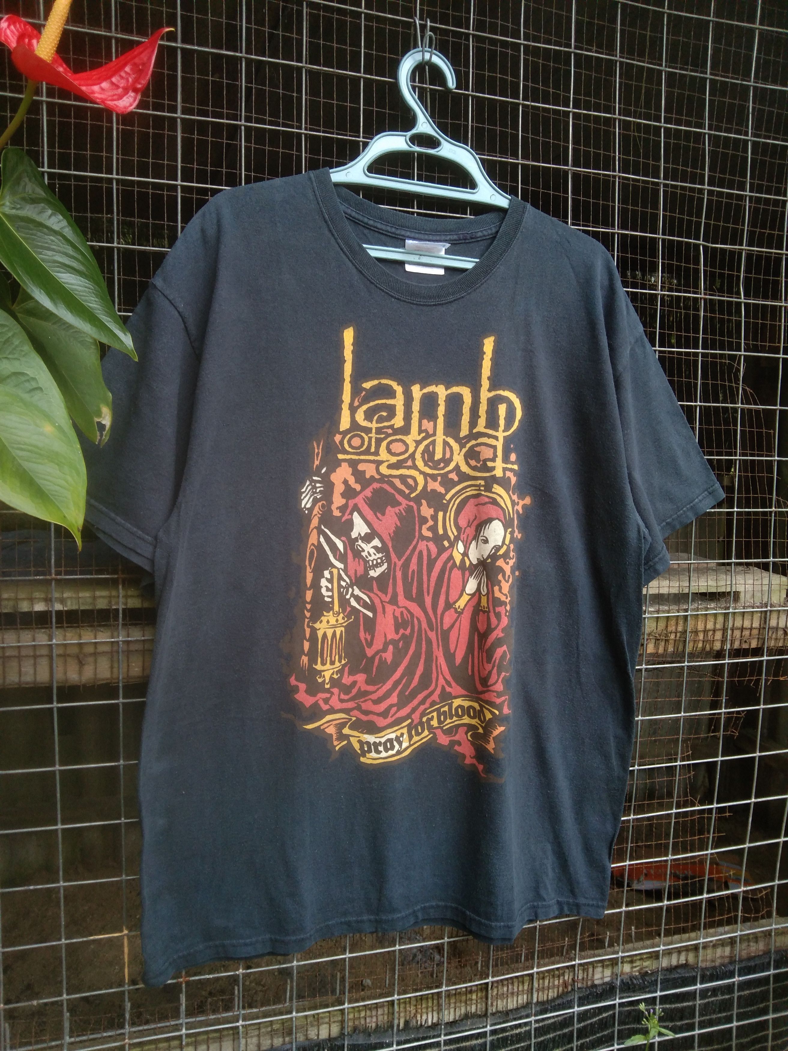 Band Tees × Vintage VINTAGE LAMB OF GOD 'PRAY FOR BLOOD' Size US L / EU 52-54 / 3 - 3 Thumbnail