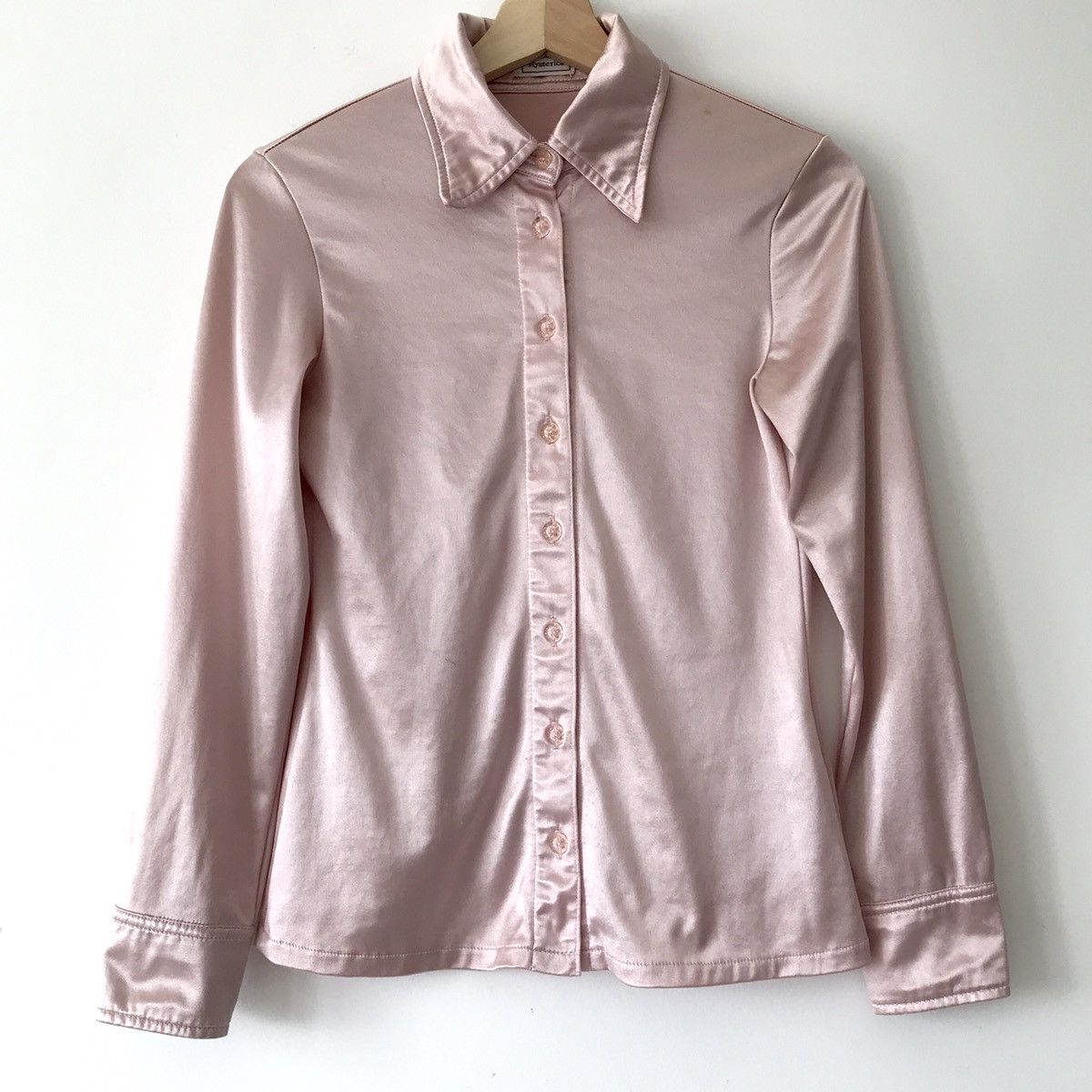 Hysteric Glamour × Vintage Authentic Hysteric Glamour Japan WMN Nylon Button Up Shirt Size ONE SIZE - 1 Thumbnail
