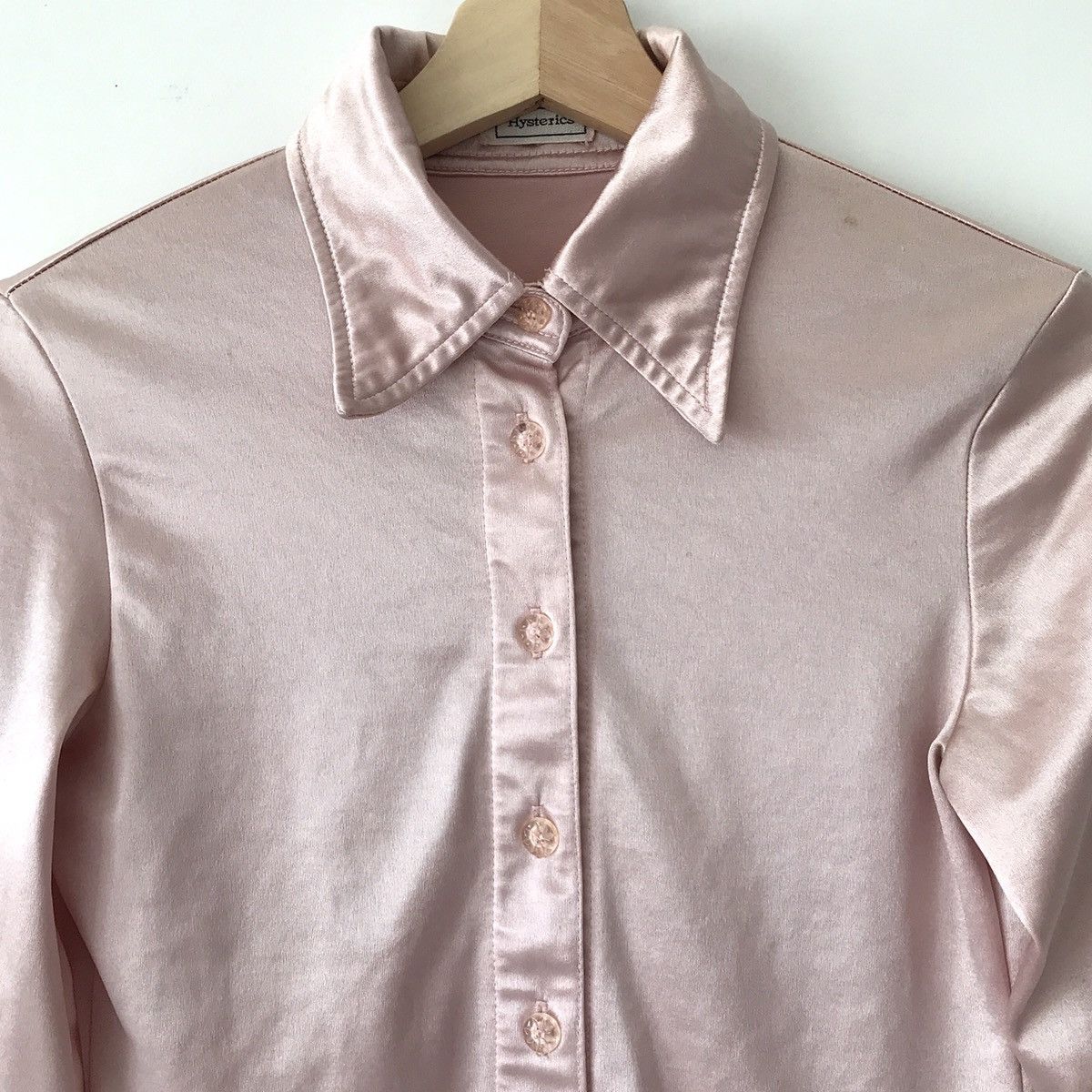 Hysteric Glamour × Vintage Authentic Hysteric Glamour Japan WMN Nylon Button Up Shirt Size ONE SIZE - 3 Thumbnail