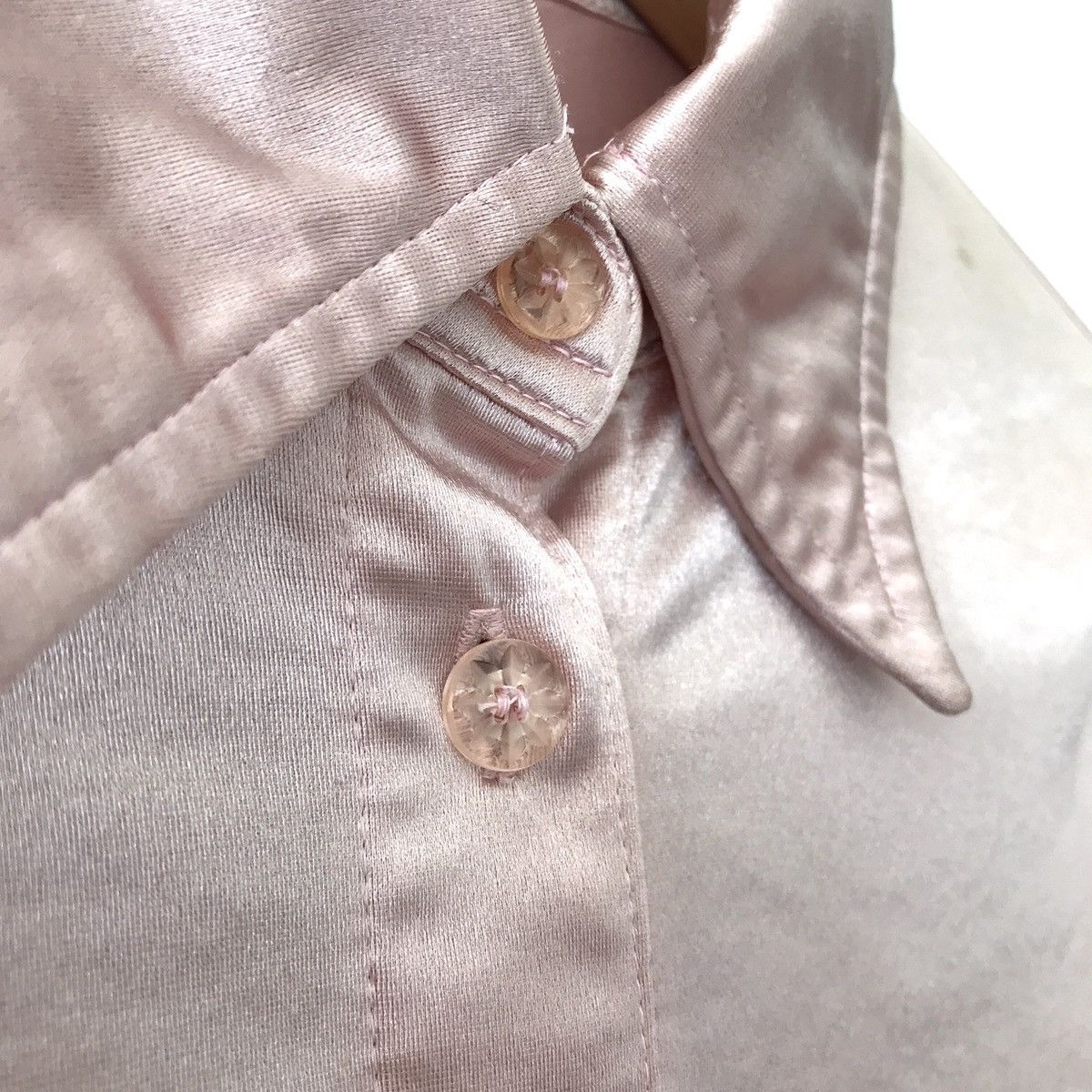 Hysteric Glamour × Vintage Authentic Hysteric Glamour Japan WMN Nylon Button Up Shirt Size ONE SIZE - 5 Thumbnail