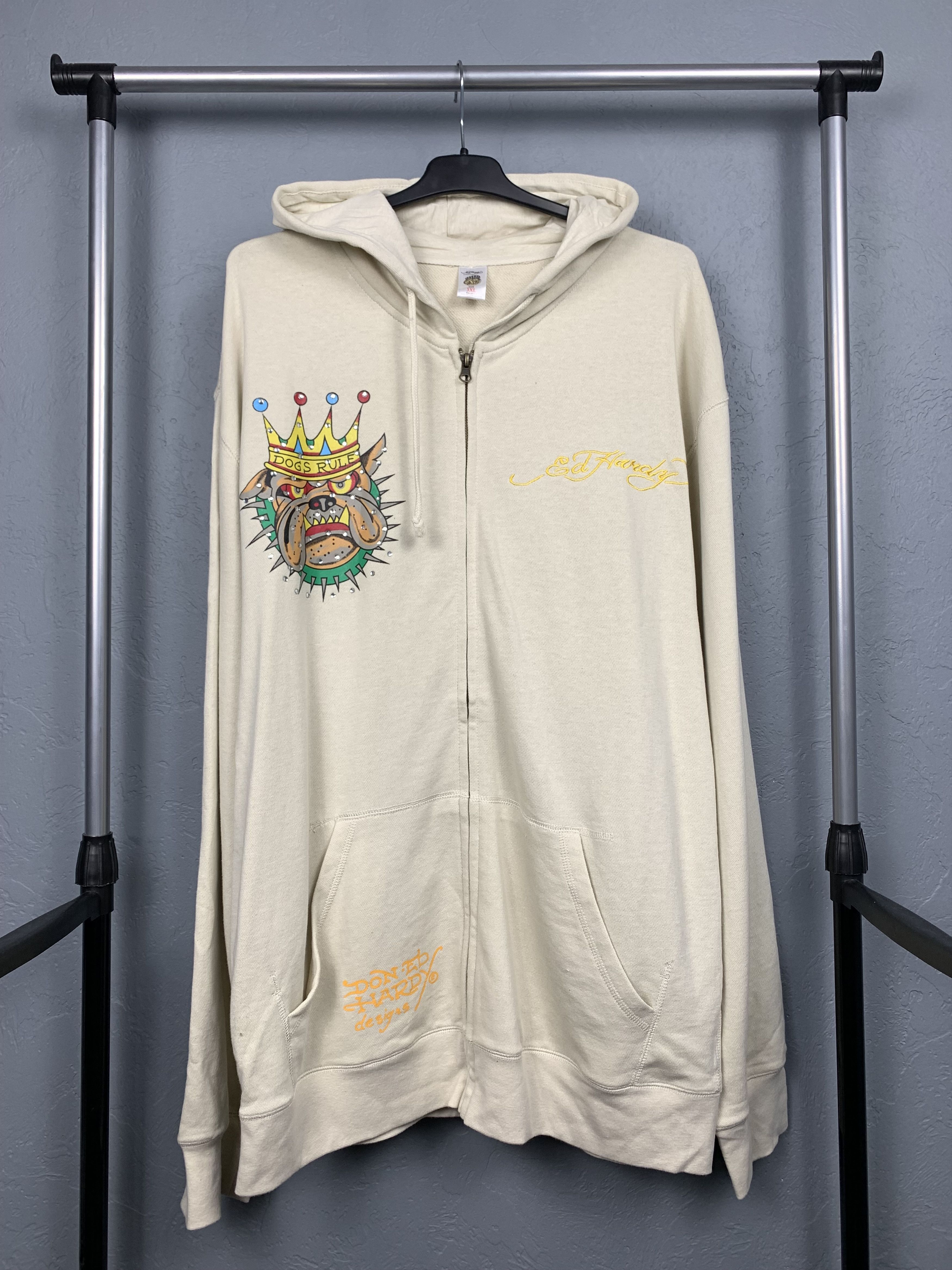 Christian Audigier Ed Hardy by Christian Audigier Hoodie Y2K Size US XXL / EU 58 / 5 - 5 Thumbnail