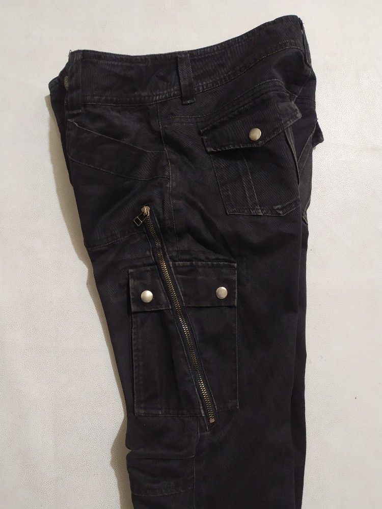 Japanese Brand 🔥PEEPUP Bondage Punk Zipper Style Split Pocket Pants Size US 29 - 13 Thumbnail