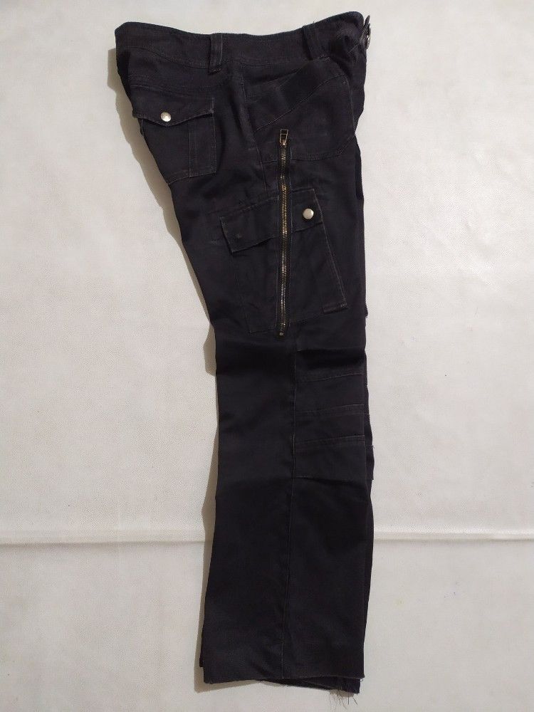 Japanese Brand 🔥PEEPUP Bondage Punk Zipper Style Split Pocket Pants Size US 29 - 10 Thumbnail