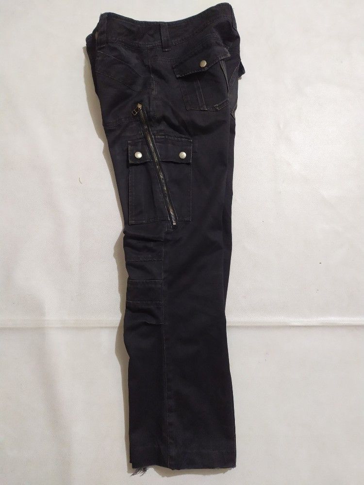 Japanese Brand 🔥PEEPUP Bondage Punk Zipper Style Split Pocket Pants Size US 29 - 12 Thumbnail