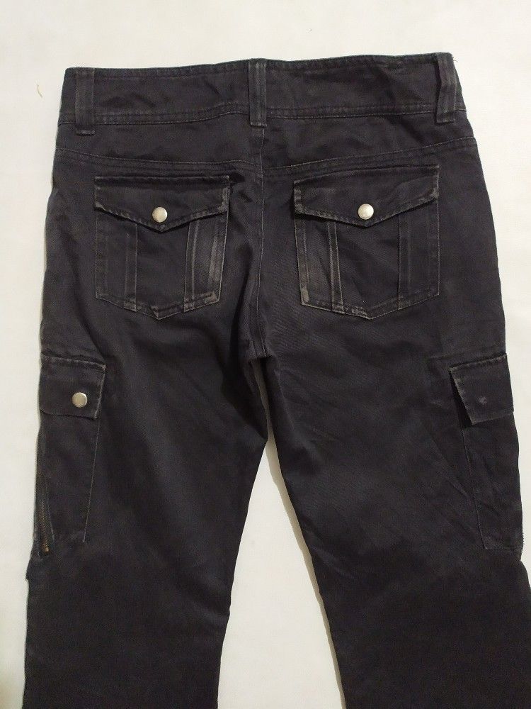 Japanese Brand 🔥PEEPUP Bondage Punk Zipper Style Split Pocket Pants Size US 29 - 6 Thumbnail