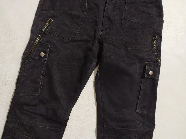 Japanese Brand 🔥PEEPUP Bondage Punk Zipper Style Split Pocket Pants Size US 29 - 3 Thumbnail