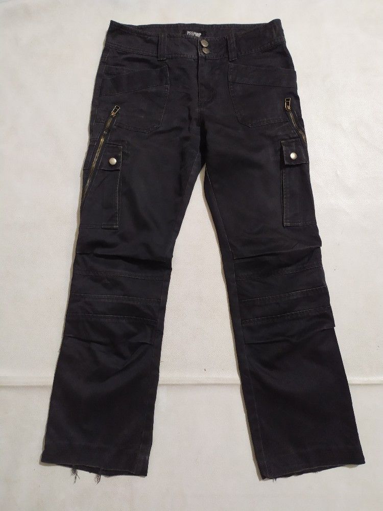 🔥PEEPUP Bondage Punk Zipper Style Split Pocket Pants