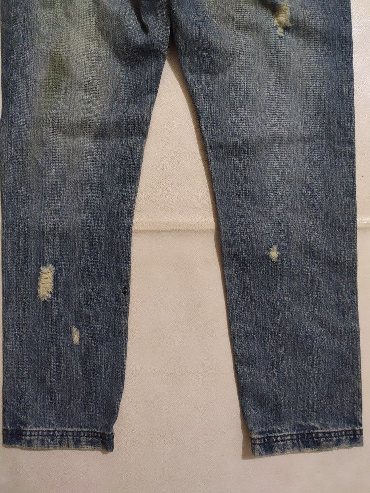 Japanese Brand 🔥Candy Stripper Japan Distressed Skull Skinny Jeans Pants Size US 29 - 10 Thumbnail