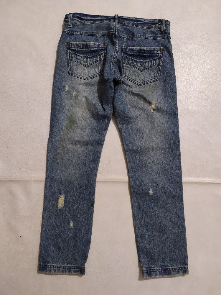 Japanese Brand 🔥Candy Stripper Japan Distressed Skull Skinny Jeans Pants Size US 29 - 8 Thumbnail