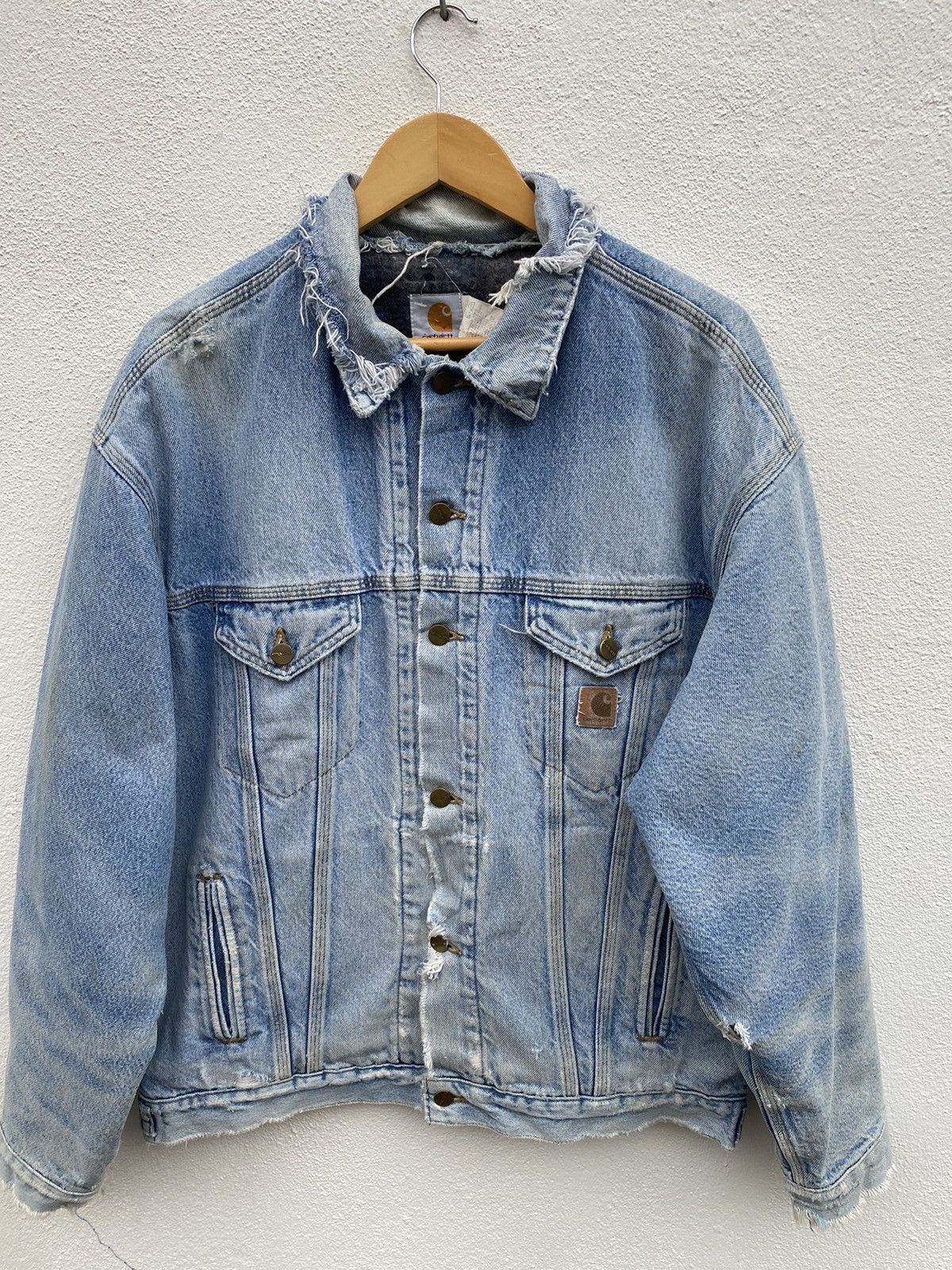 Carhartt Vintage Carhartt Detroit Chore lined blanket trucker jacket Size US L / EU 52-54 / 3 - 3 Thumbnail