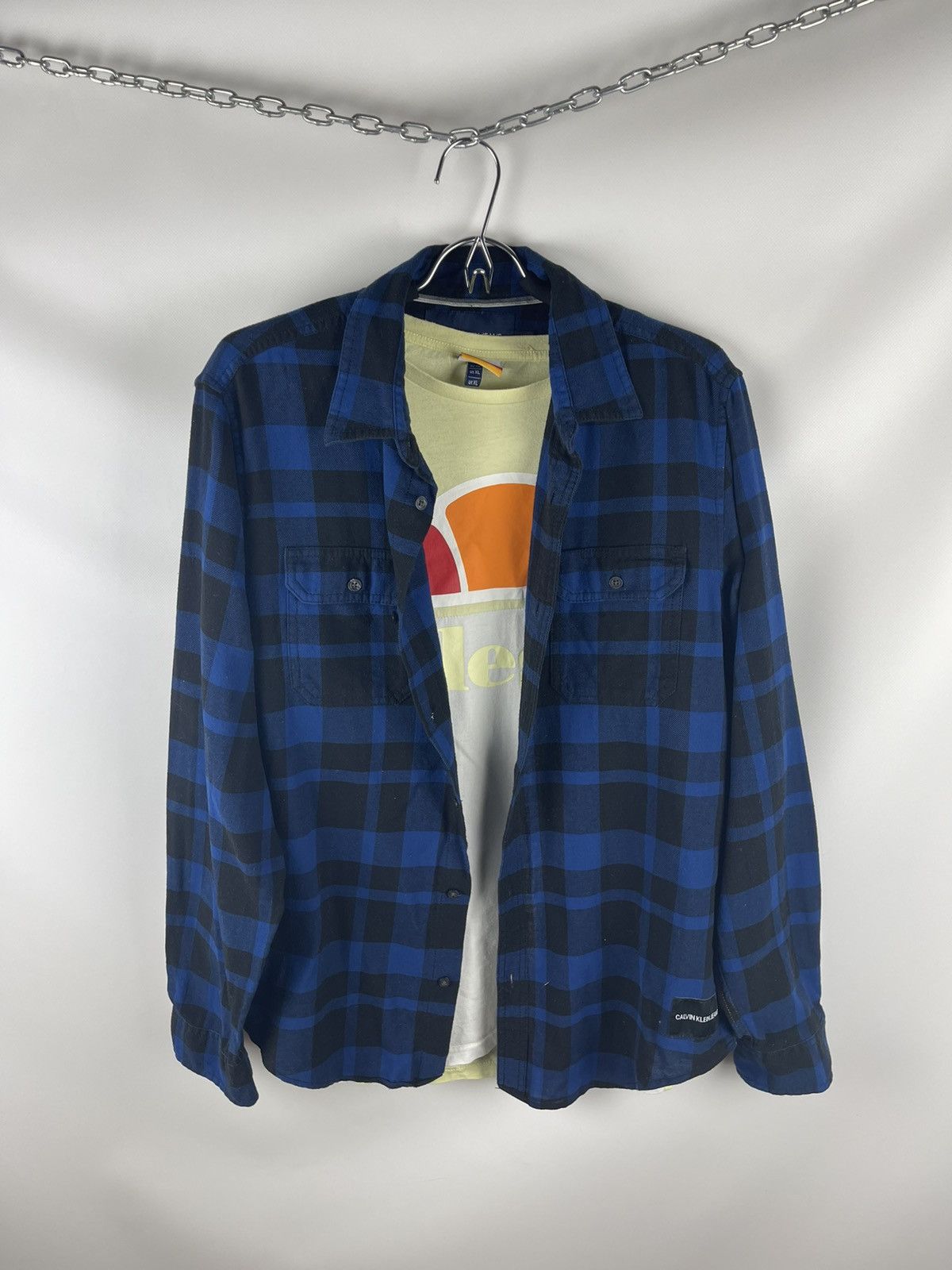Calvin Klein × Flannel Calvin Klein blue checkered flannel travis Scott shirt Size US M / EU 48-50 / 2 - 1 Thumbnail