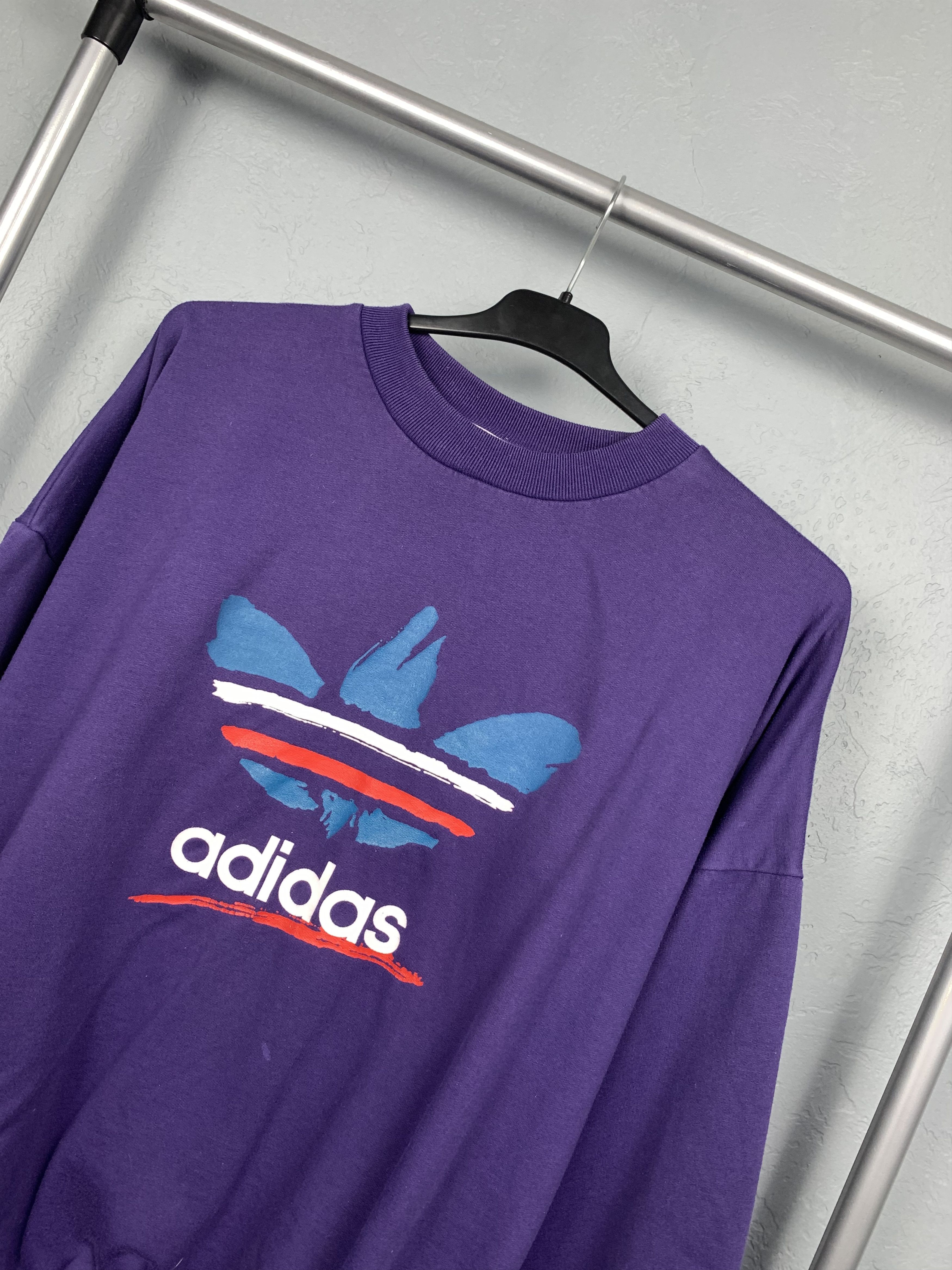 Adidas × Vintage Adidas Vintage Mens Crew Neck Sweatshirt Size US L / EU 52-54 / 3 - 2 Thumbnail