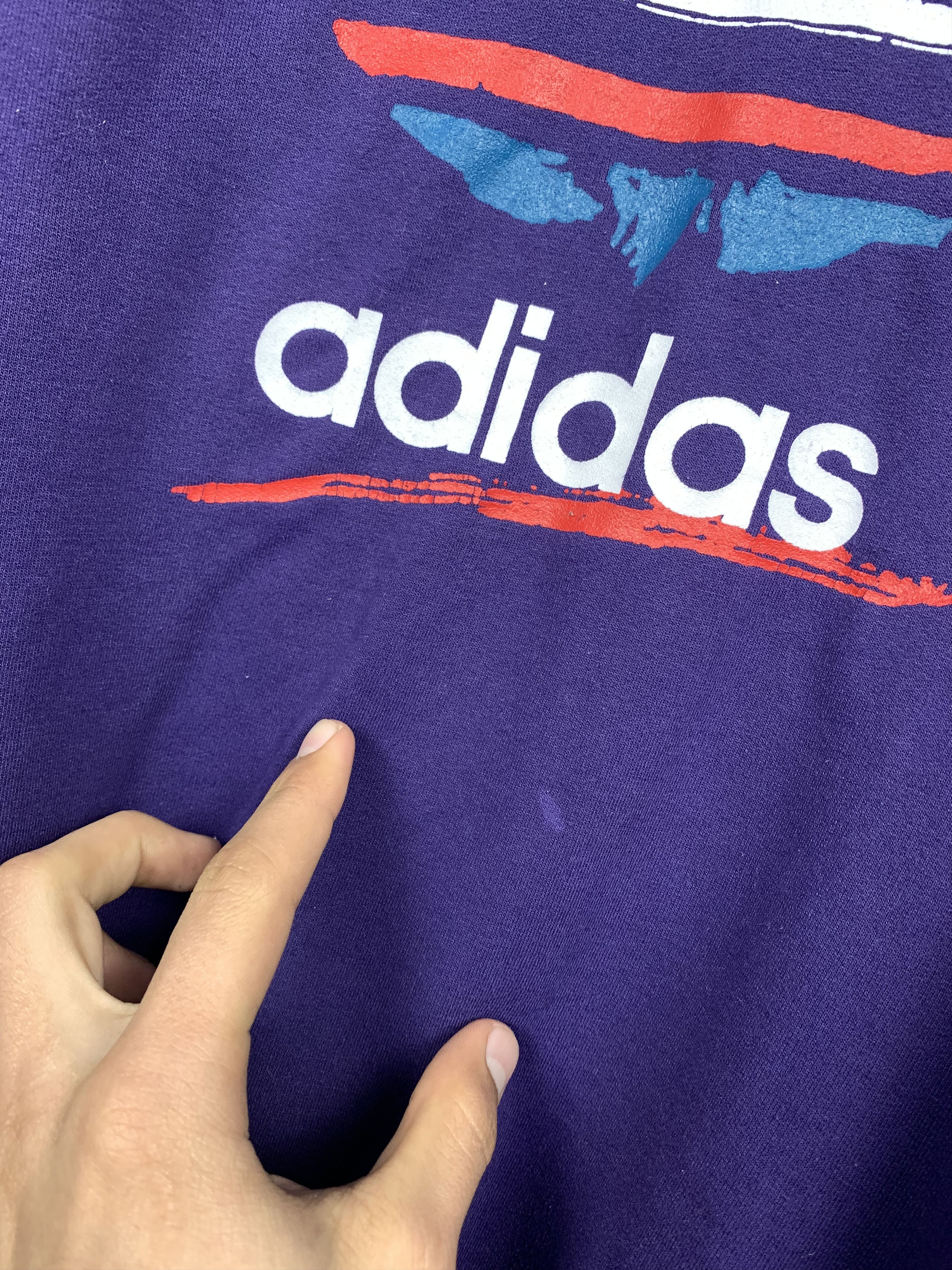 Adidas × Vintage Adidas Vintage Mens Crew Neck Sweatshirt Size US L / EU 52-54 / 3 - 3 Thumbnail