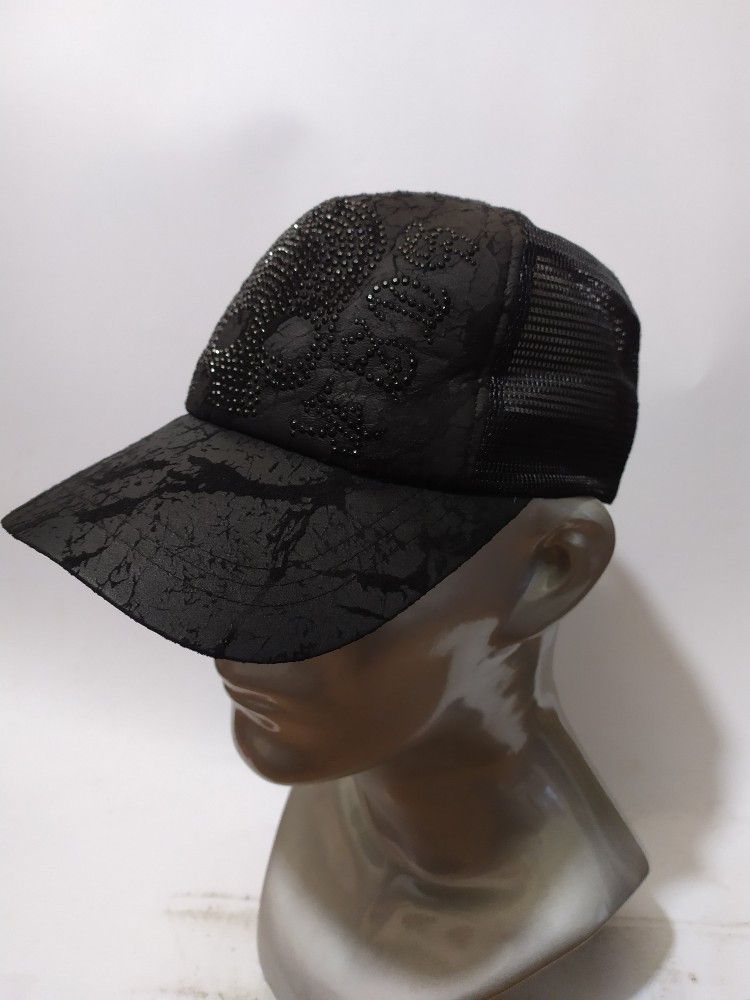 Other 🔥Black Star Sparkling Skull Hats Punk Bondage Design Size ONE SIZE - 4 Thumbnail