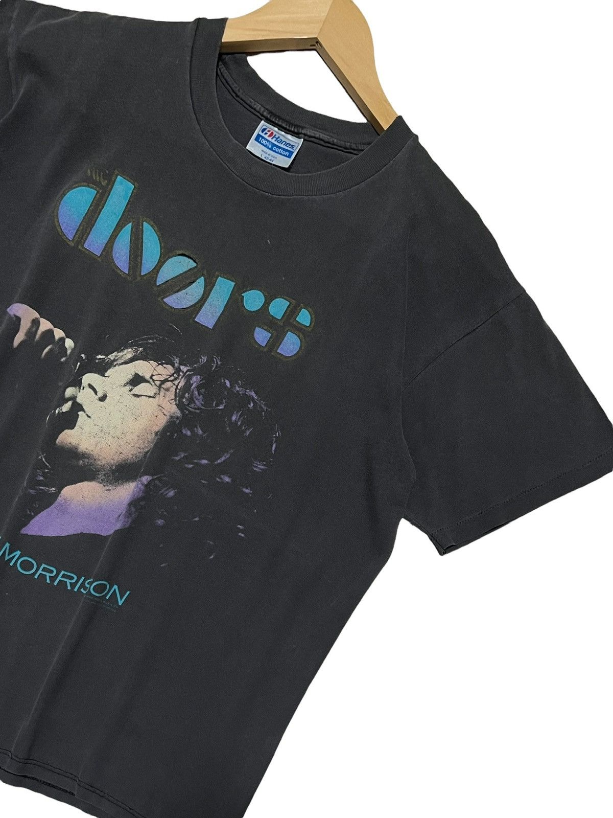 Band Tees × Seditionaries VTG 90s JIM MORRISON DANCE ON FIRE SPELLOUT LOGO RARE FADED Size US M / EU 48-50 / 2 - 6 Thumbnail