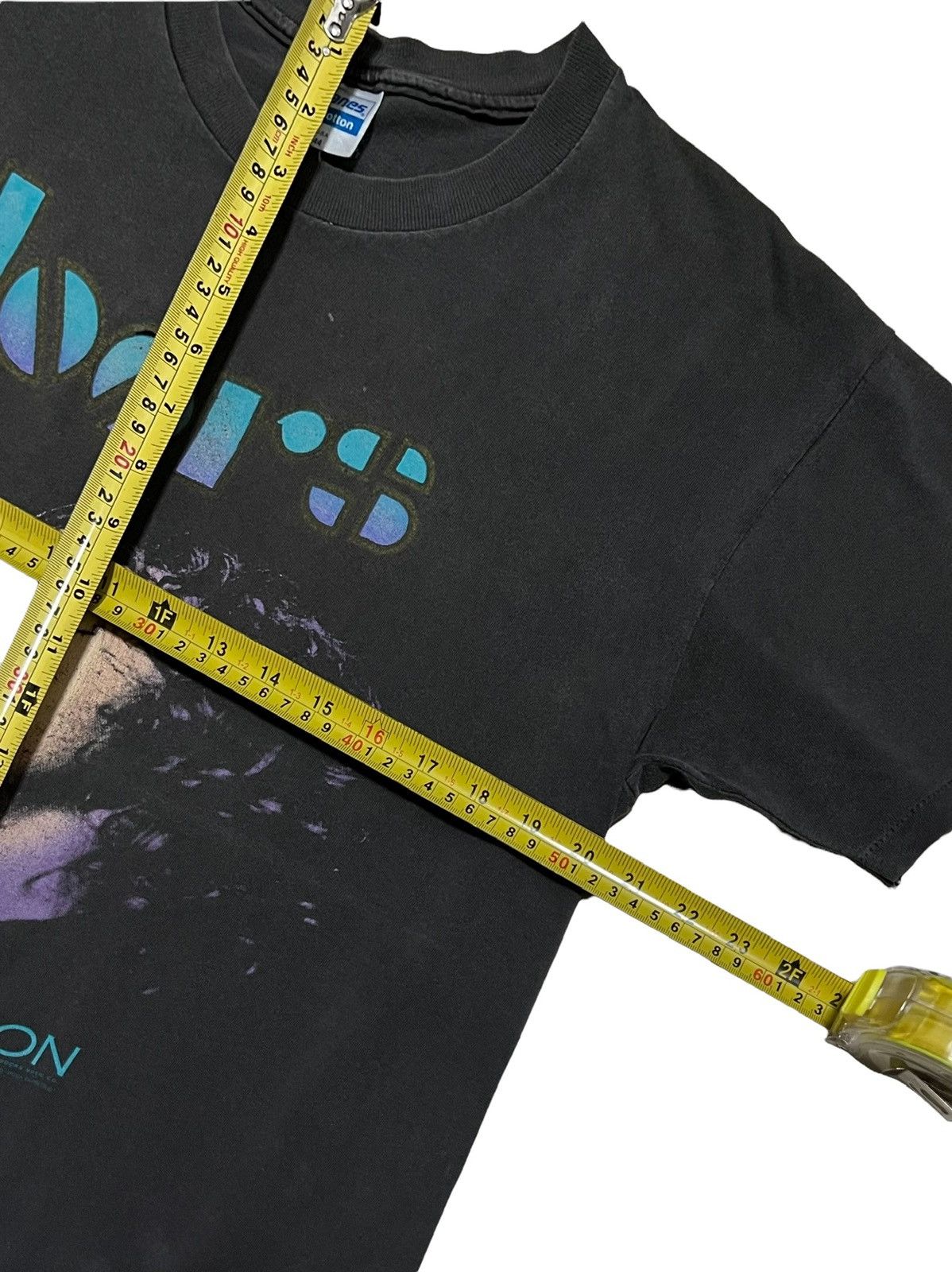 Band Tees × Seditionaries VTG 90s JIM MORRISON DANCE ON FIRE SPELLOUT LOGO RARE FADED Size US M / EU 48-50 / 2 - 16 Thumbnail