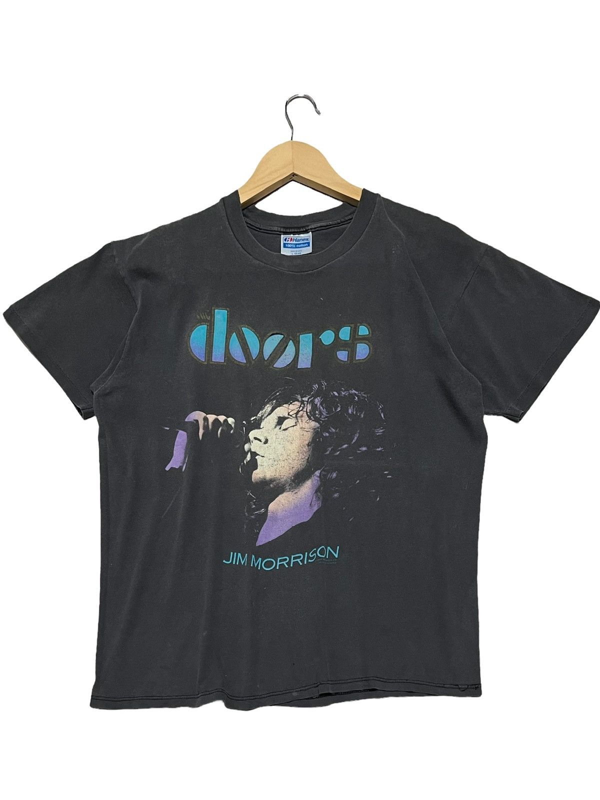 Band Tees × Seditionaries VTG 90s JIM MORRISON DANCE ON FIRE SPELLOUT LOGO RARE FADED Size US M / EU 48-50 / 2 - 3 Thumbnail