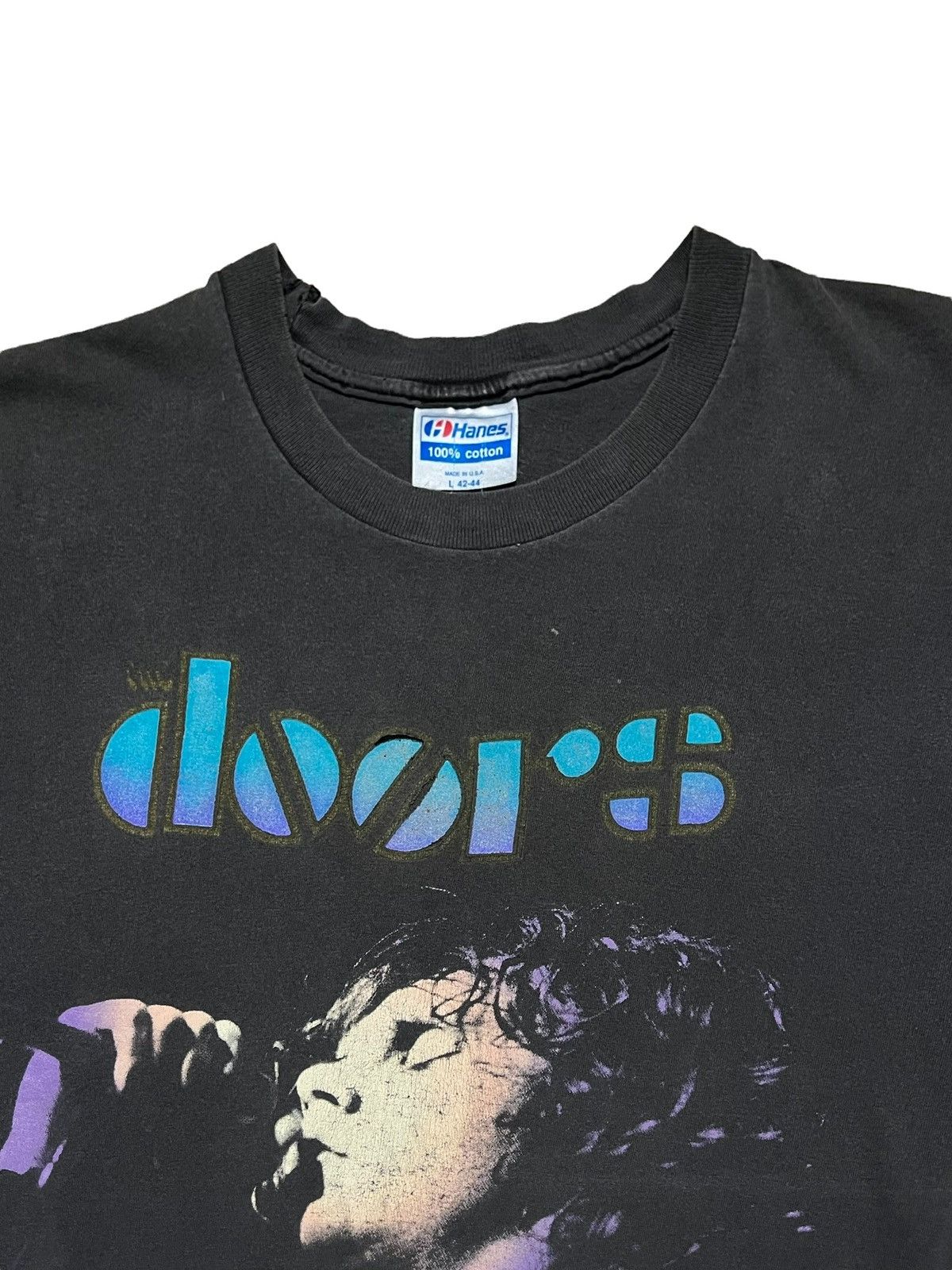 Band Tees × Seditionaries VTG 90s JIM MORRISON DANCE ON FIRE SPELLOUT LOGO RARE FADED Size US M / EU 48-50 / 2 - 5 Thumbnail