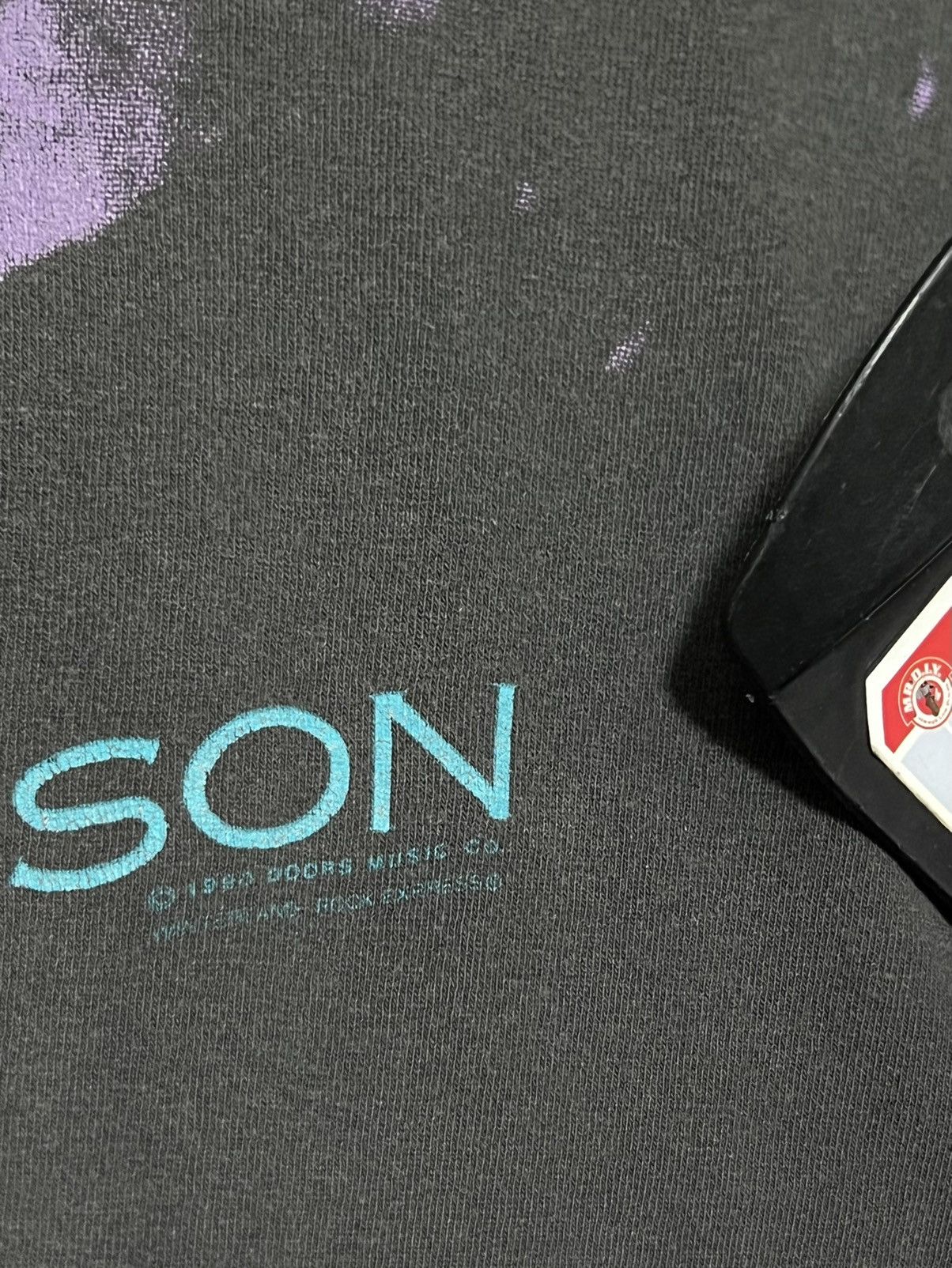 Band Tees × Seditionaries VTG 90s JIM MORRISON DANCE ON FIRE SPELLOUT LOGO RARE FADED Size US M / EU 48-50 / 2 - 12 Thumbnail
