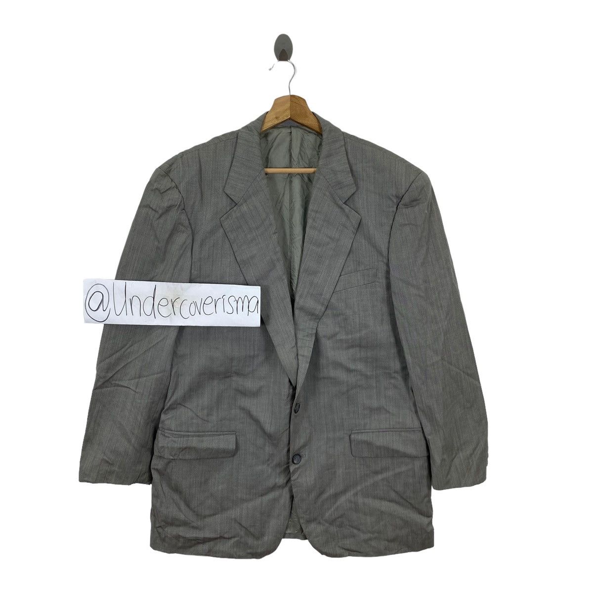 Vintage Vintage 90s NINO CERRUTI Grey Plain Blazer Coat Jacket Size XL / US 12-14 / IT 48-50 - 1 Thumbnail