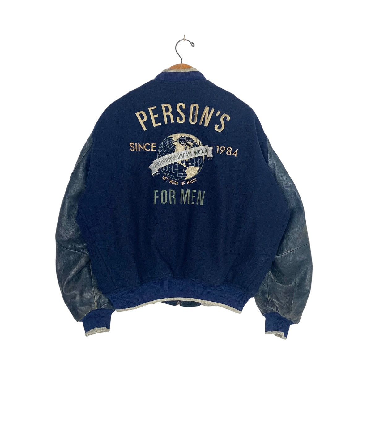 PERSON'S Rare‼️ Vintage Person’s for Men Varsity Leather Wool Jacket Size US L / EU 52-54 / 3 - 1 Thumbnail