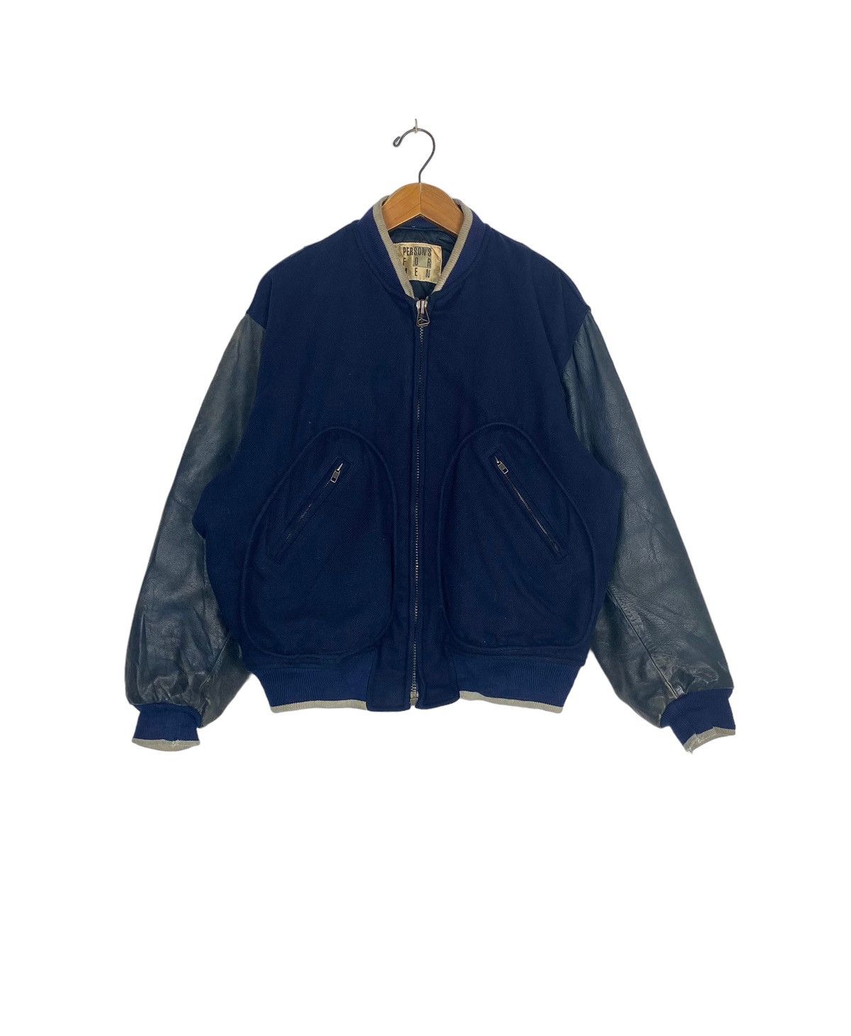 PERSON'S Rare‼️ Vintage Person’s for Men Varsity Leather Wool Jacket Size US L / EU 52-54 / 3 - 5 Thumbnail