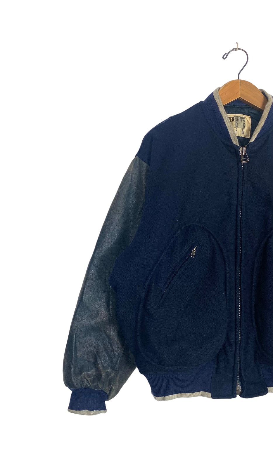 PERSON'S Rare‼️ Vintage Person’s for Men Varsity Leather Wool Jacket Size US L / EU 52-54 / 3 - 7 Thumbnail