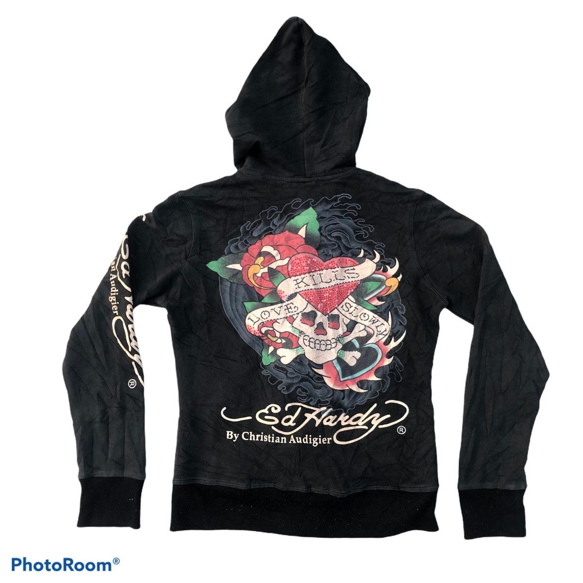 RARE Ed Hardy Kills Love Slowly by Christian Audigier hodie