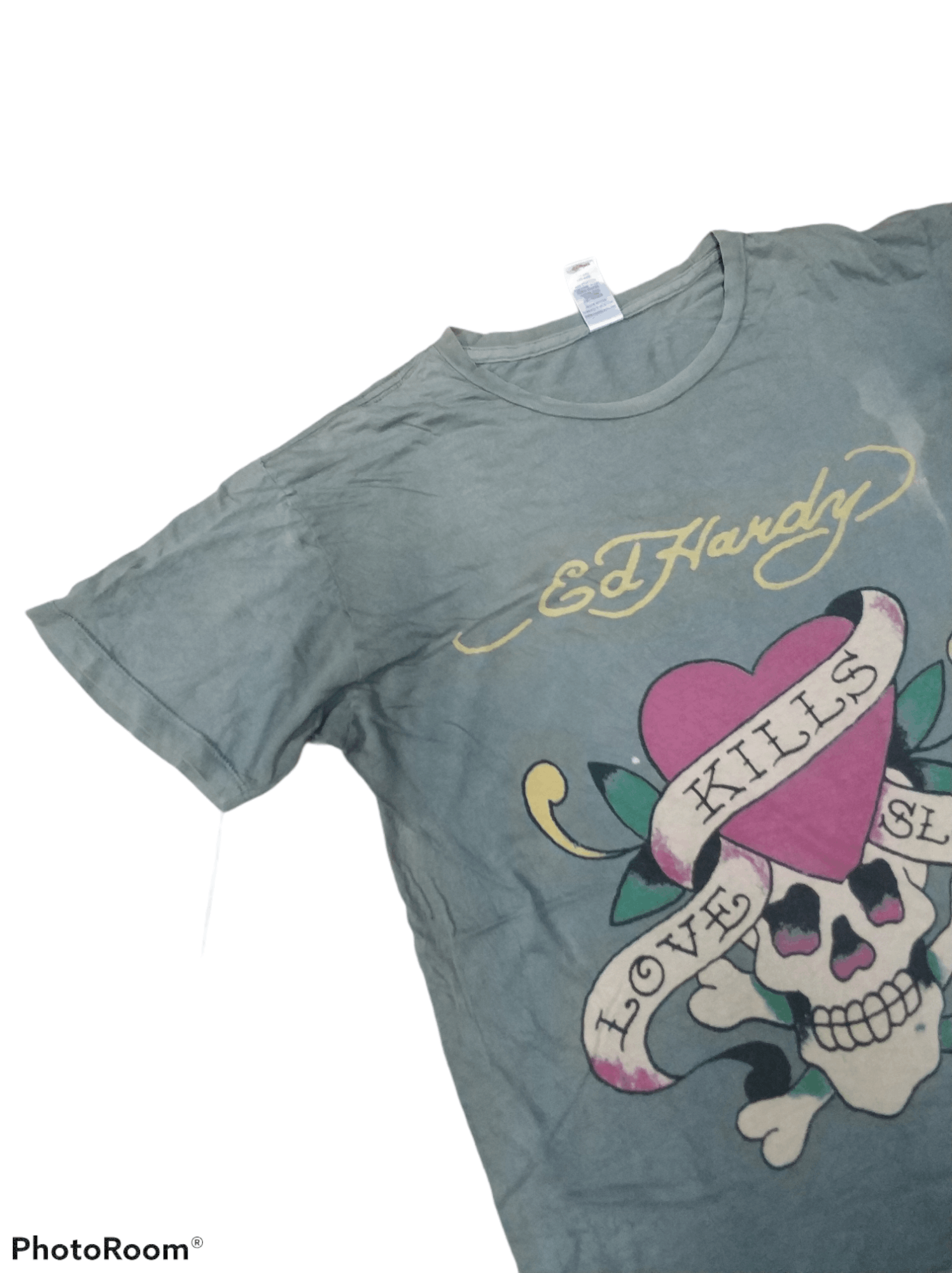 Christian Audigier 🔥Vintage Distressed Faded Ed Hardy Skulls Tee Size US L / EU 52-54 / 3 - 8 Thumbnail