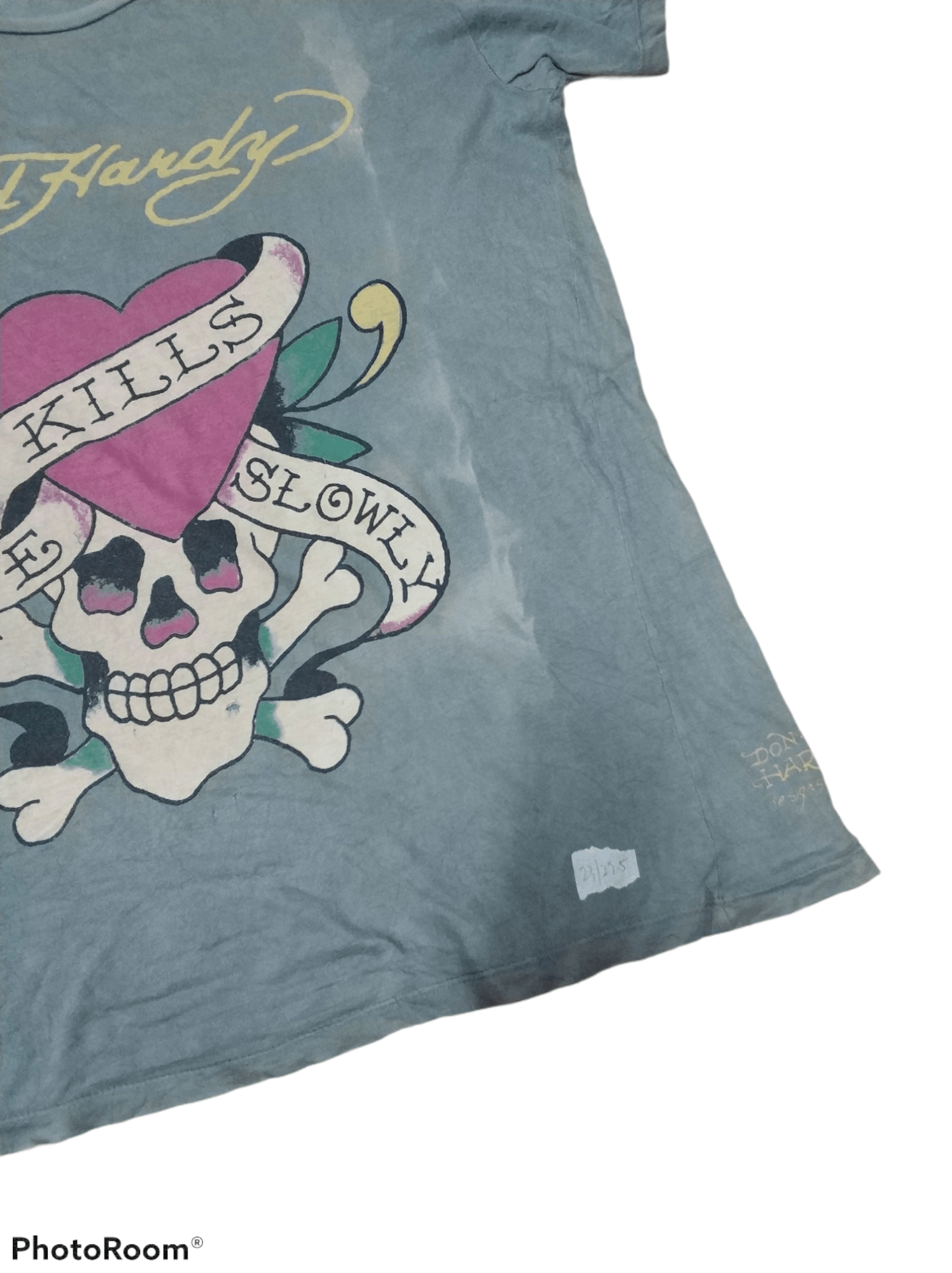 Christian Audigier 🔥Vintage Distressed Faded Ed Hardy Skulls Tee Size US L / EU 52-54 / 3 - 6 Thumbnail