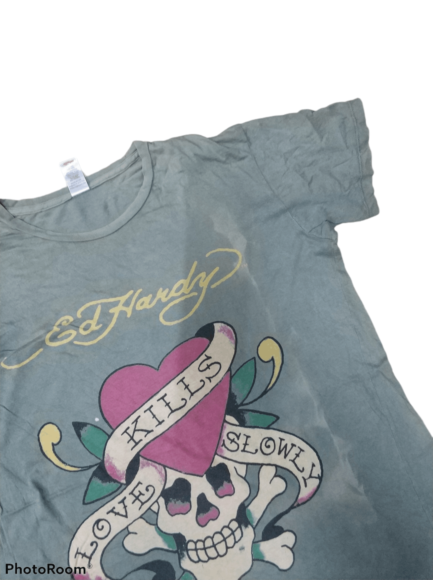 Christian Audigier 🔥Vintage Distressed Faded Ed Hardy Skulls Tee Size US L / EU 52-54 / 3 - 7 Thumbnail