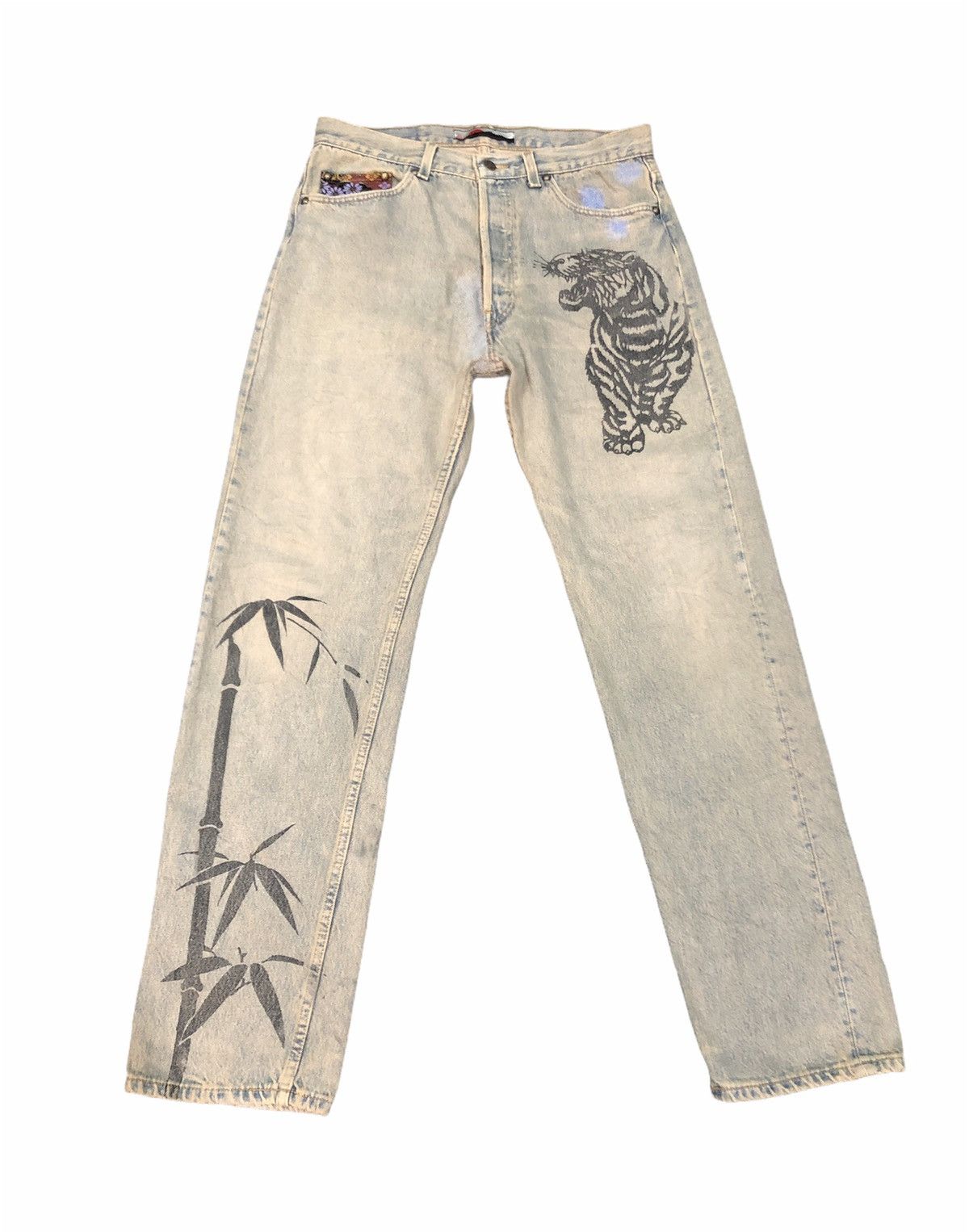 Sukajan Japanese Brand Tiger Big Logi Denim- D1