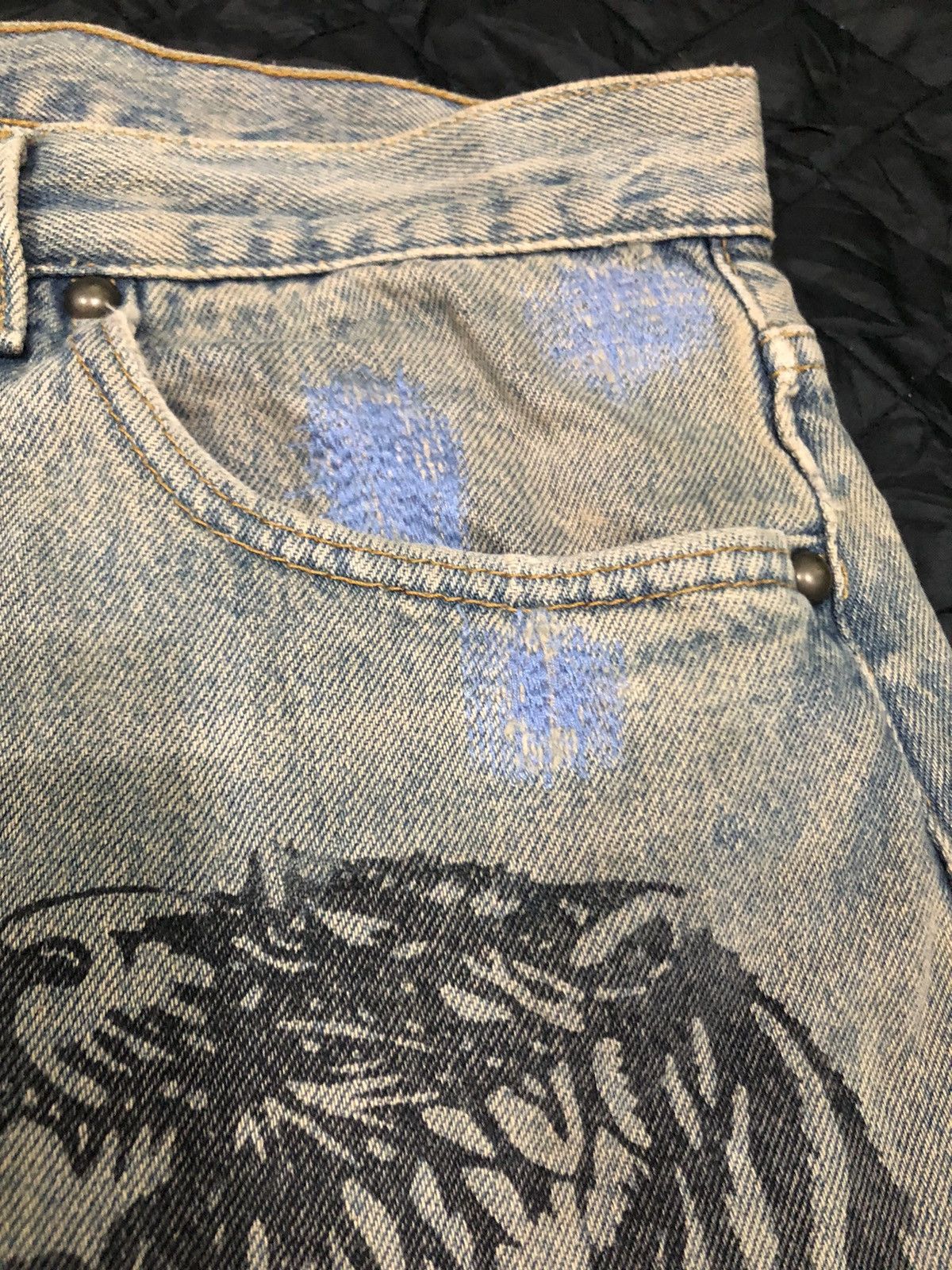 Japanese Brand Sukajan Japanese Brand Tiger Big Logi Denim- D1 Size US 34 / EU 50 - 4 Thumbnail