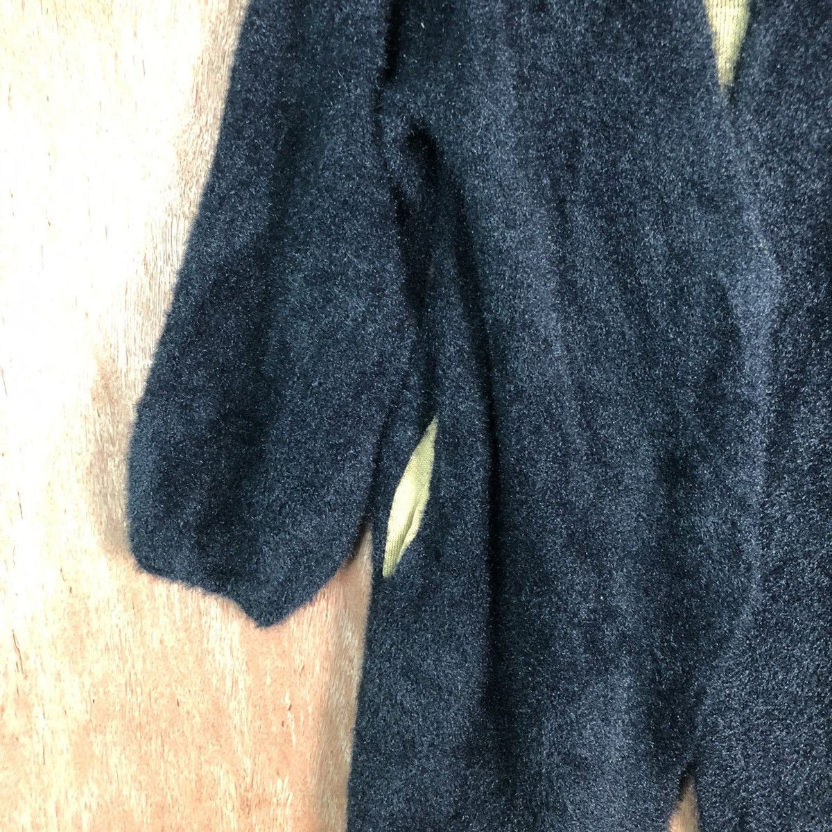 Japanese Brand × Vintage Dou Dou Black Shag Shaggy Fur Mohair Knitwear #6487 Size L / US 10 / IT 46 - 4 Thumbnail