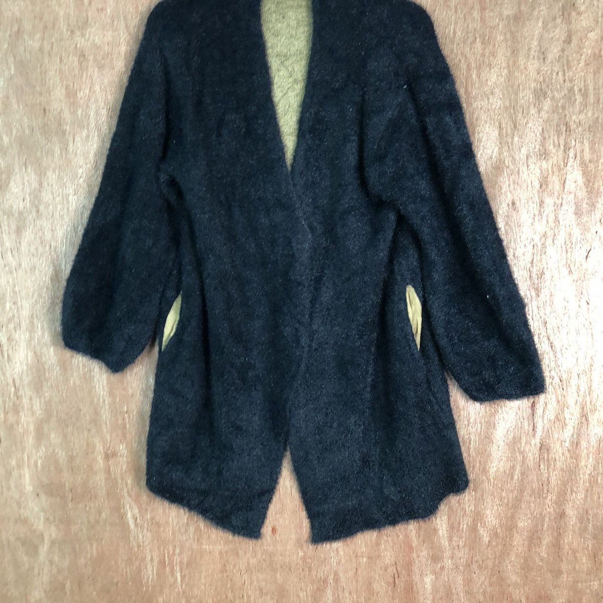 Japanese Brand × Vintage Dou Dou Black Shag Shaggy Fur Mohair Knitwear #6487 Size L / US 10 / IT 46 - 3 Thumbnail
