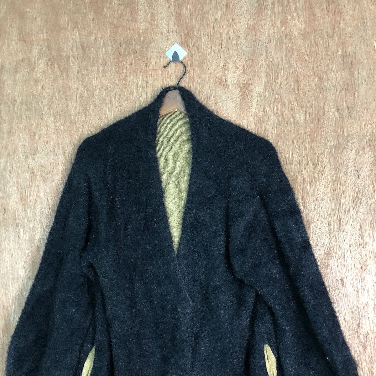Japanese Brand × Vintage Dou Dou Black Shag Shaggy Fur Mohair Knitwear #6487 Size L / US 10 / IT 46 - 2 Thumbnail