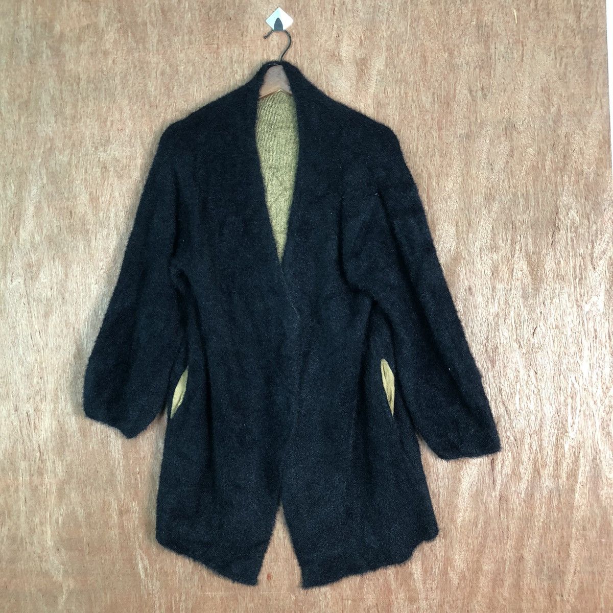Japanese Brand × Vintage Dou Dou Black Shag Shaggy Fur Mohair Knitwear #6487 Size L / US 10 / IT 46 - 1 Thumbnail